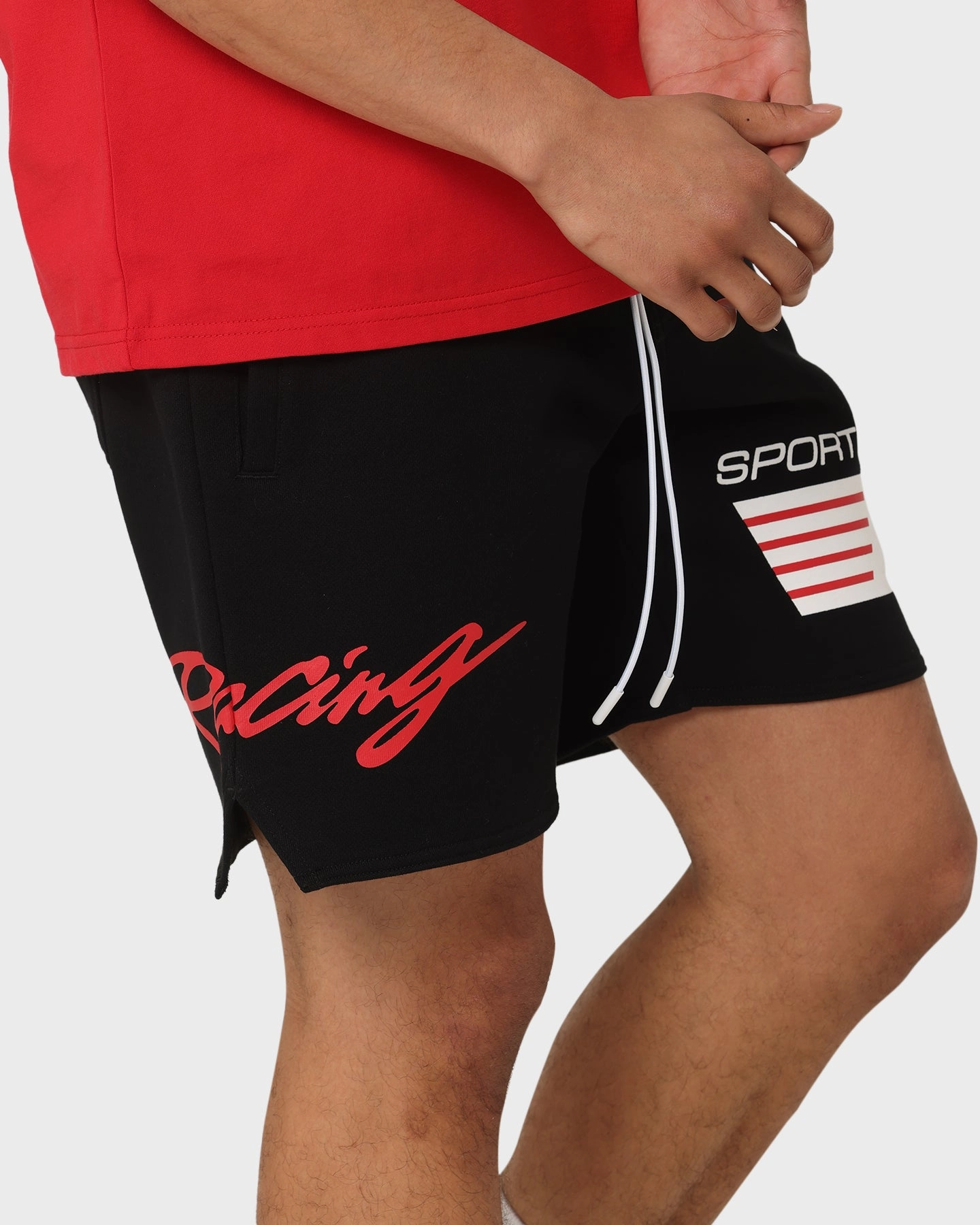 Carr?? Automobile Sweat Shorts Black colorful Ultra Soft Lining