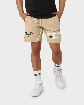 Smooth Texture Carr?? Automobile Sweat Shorts Stone