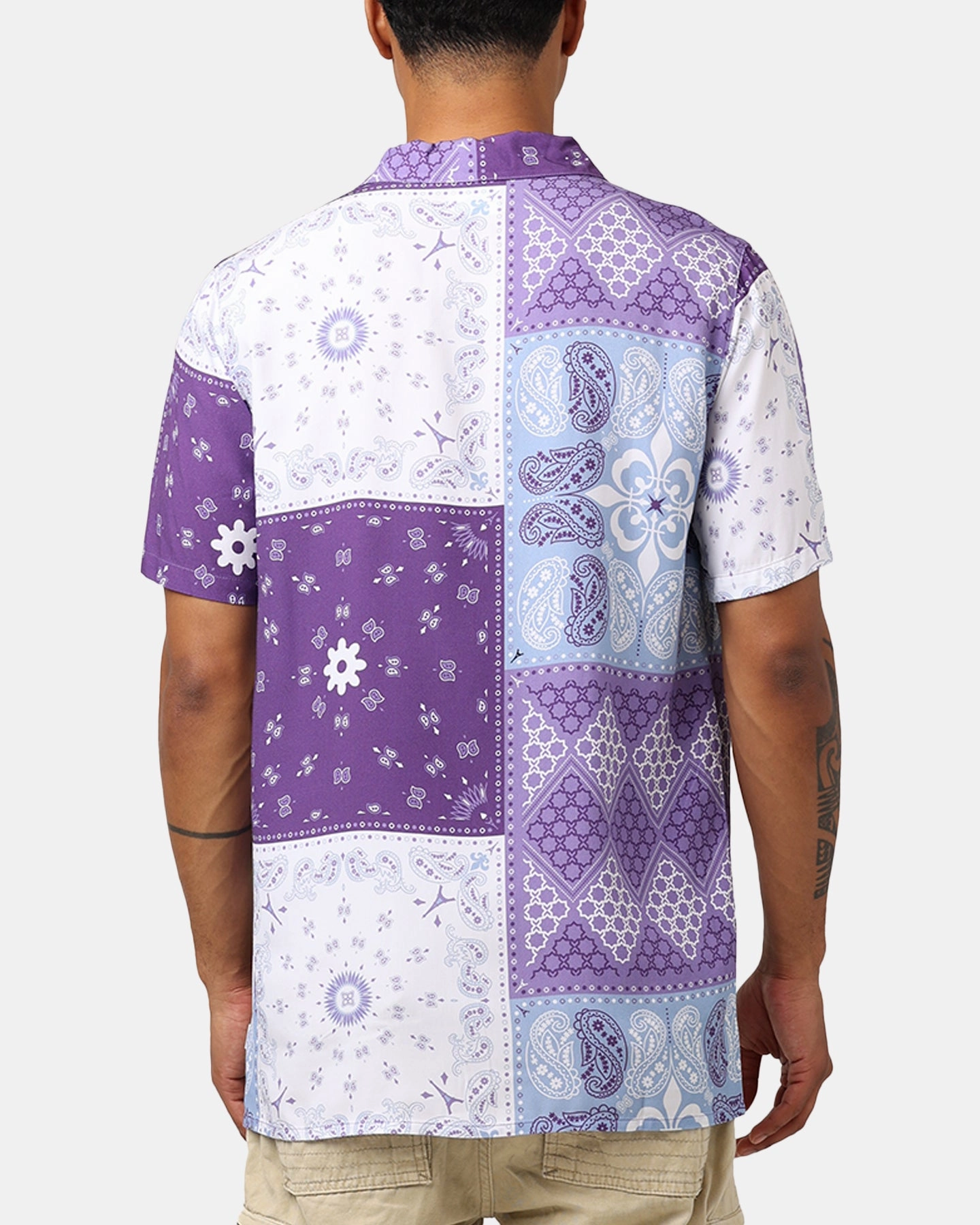 Non Restrictive Fit Layering Piece Carr?? Bandana Ultra Button Up Shirt Purple