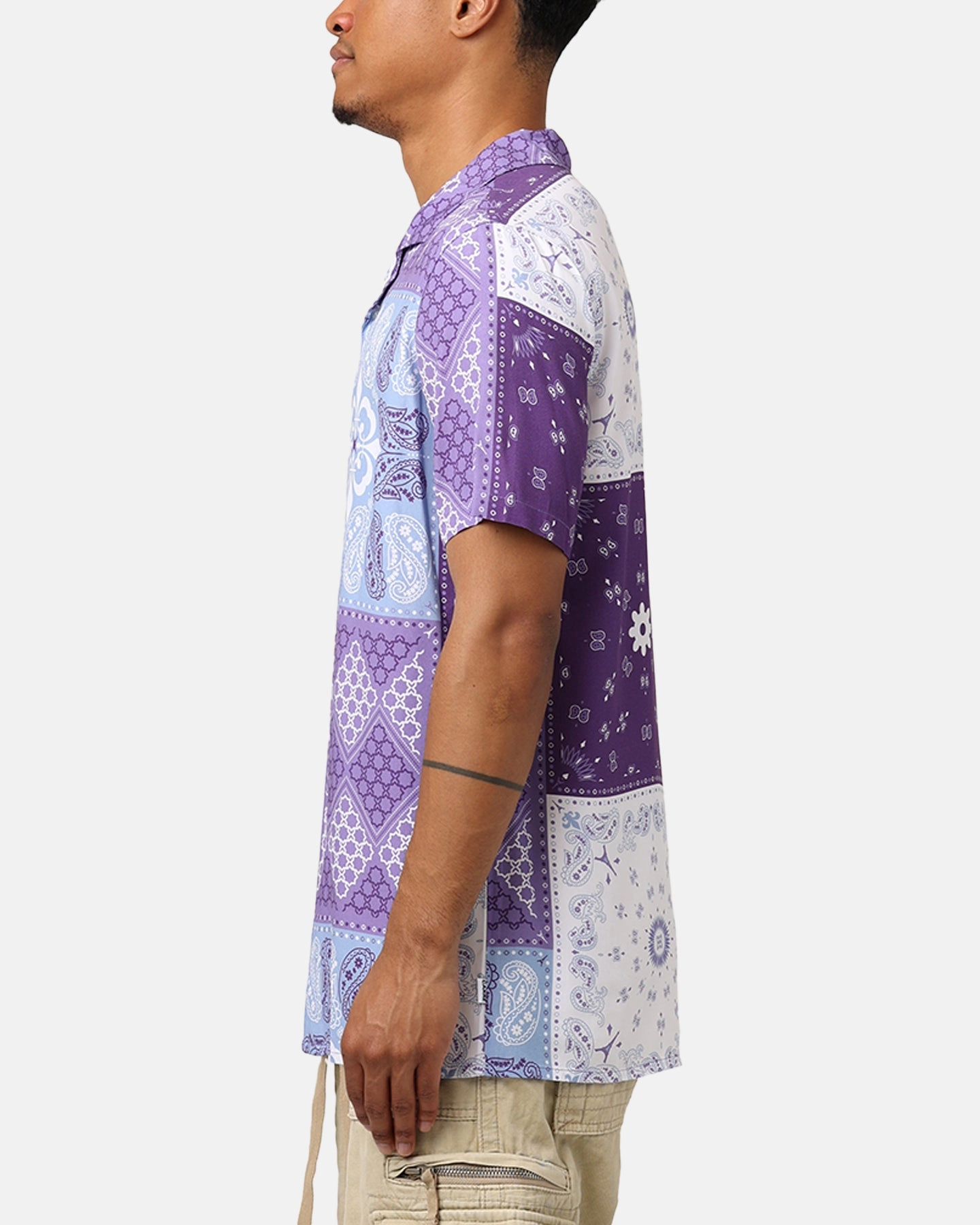 Carr?? Bandana Ultra Button Up Shirt Purple Lightweight Layer