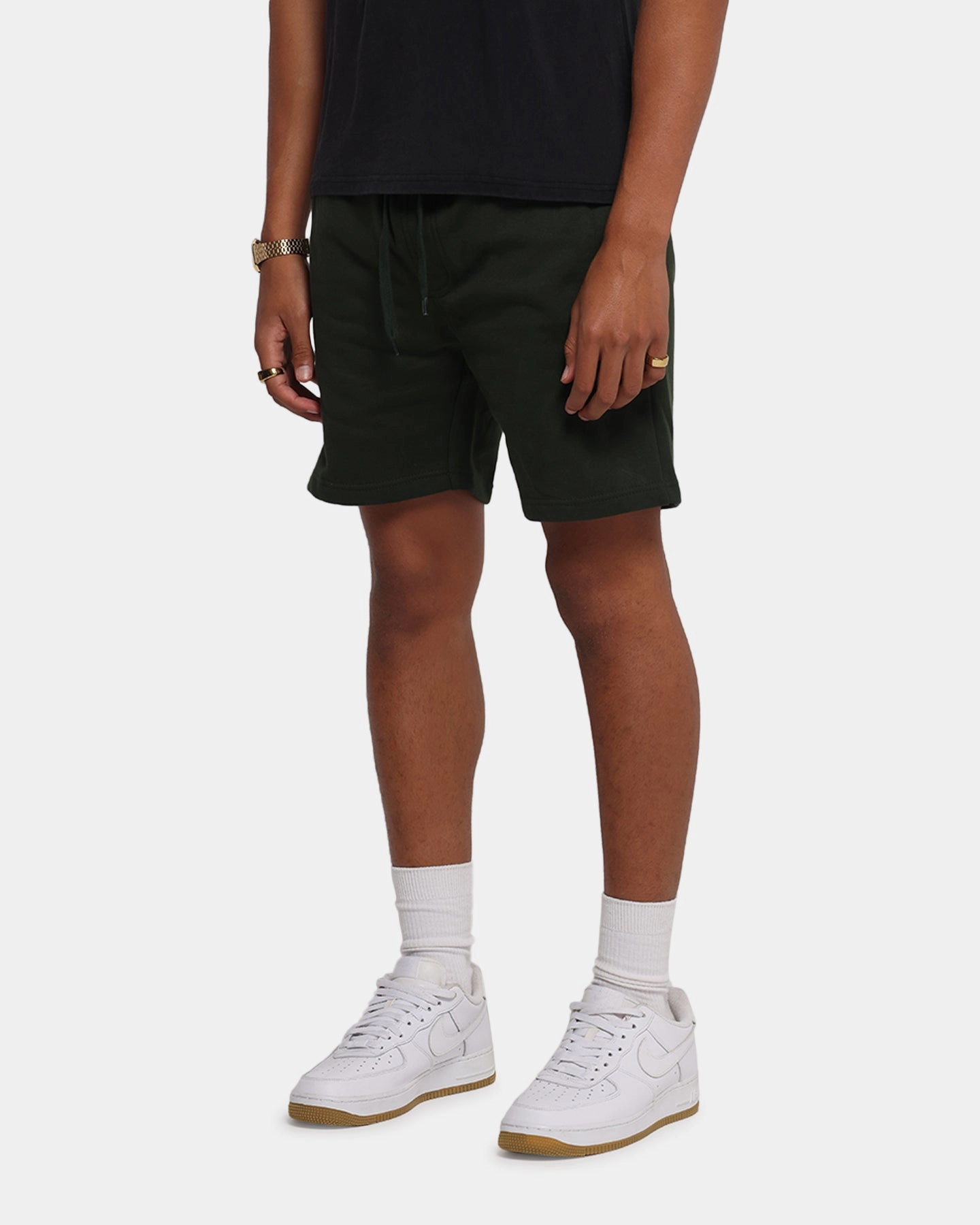 Carr?? Blanc Classic Sweat Shorts Dark Green Reflective Safety Detailing