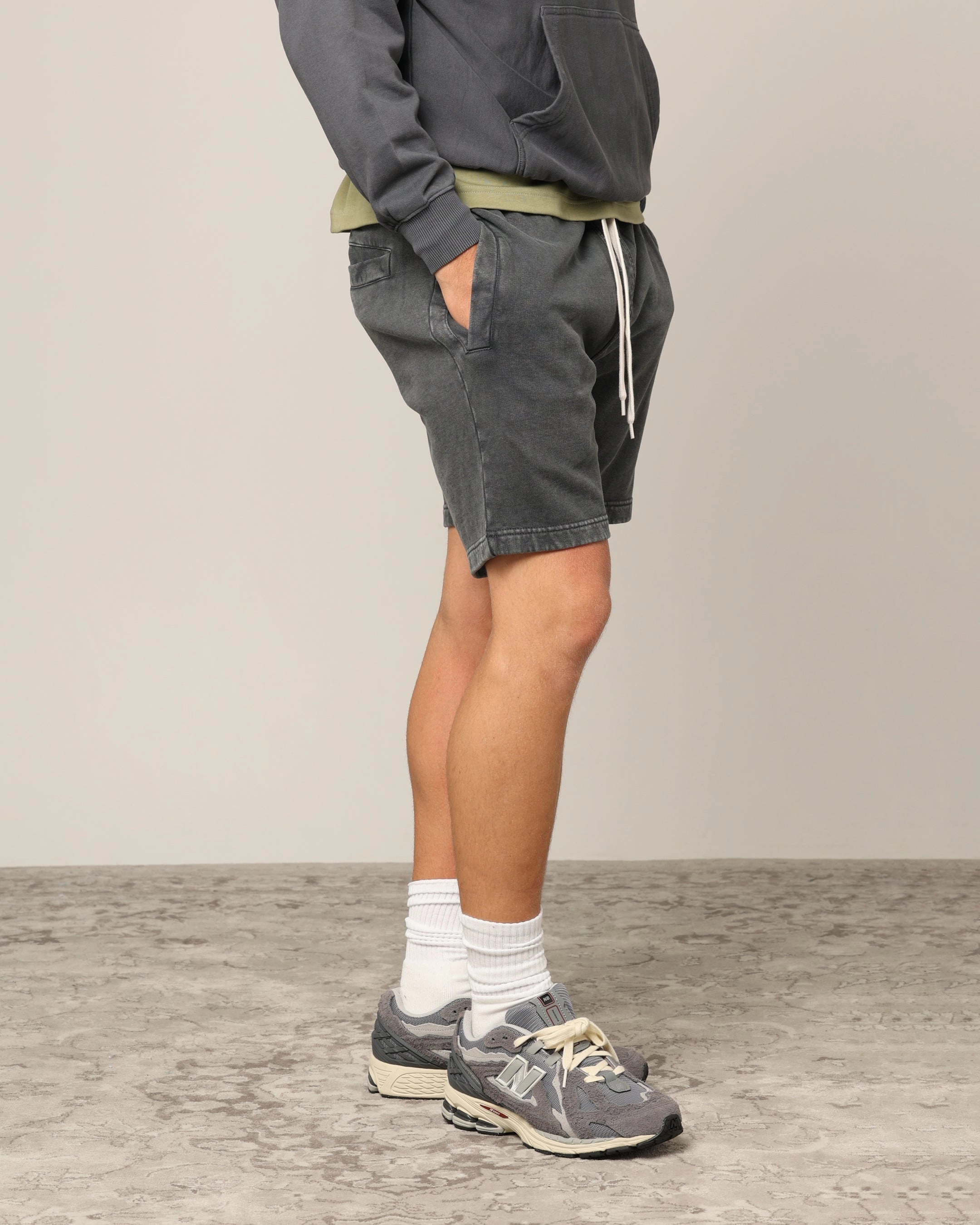 RecycledPolyester Carr?? Blanc Classic Sweat Shorts Vintage Grey