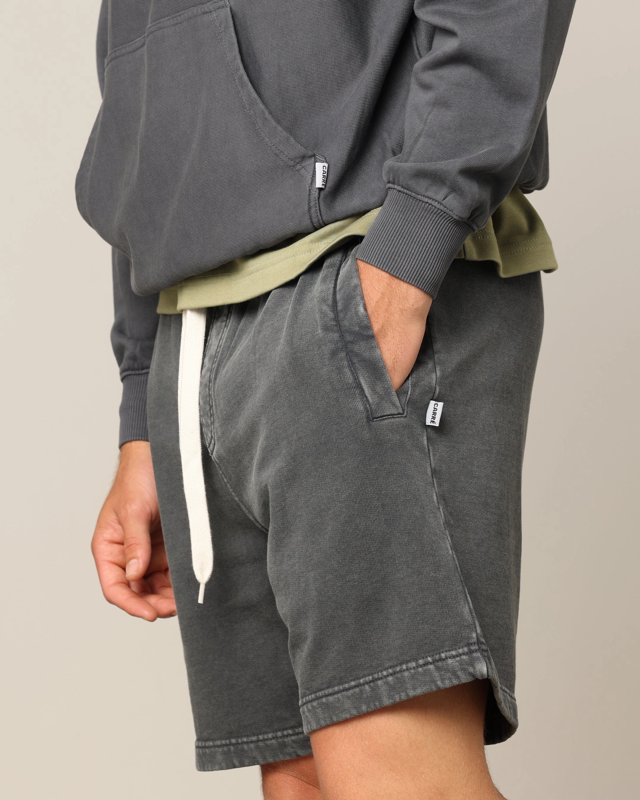 Carr?? Blanc Classic Sweat Shorts Vintage Grey Fashionable Look Go Soft