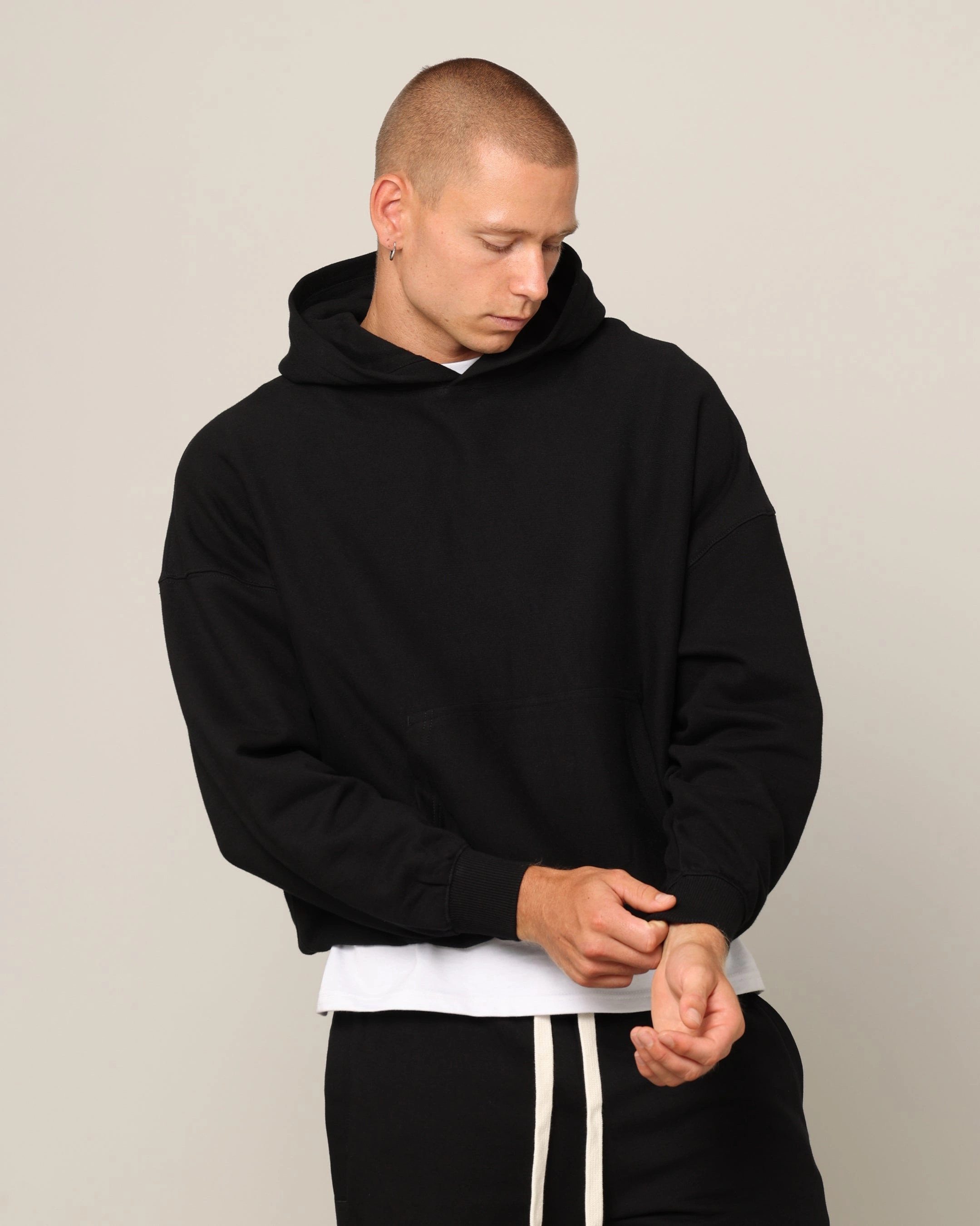 Lightweight Midlayer Option Urban Cool Carr?? Blanc Oversized Hoodie Black