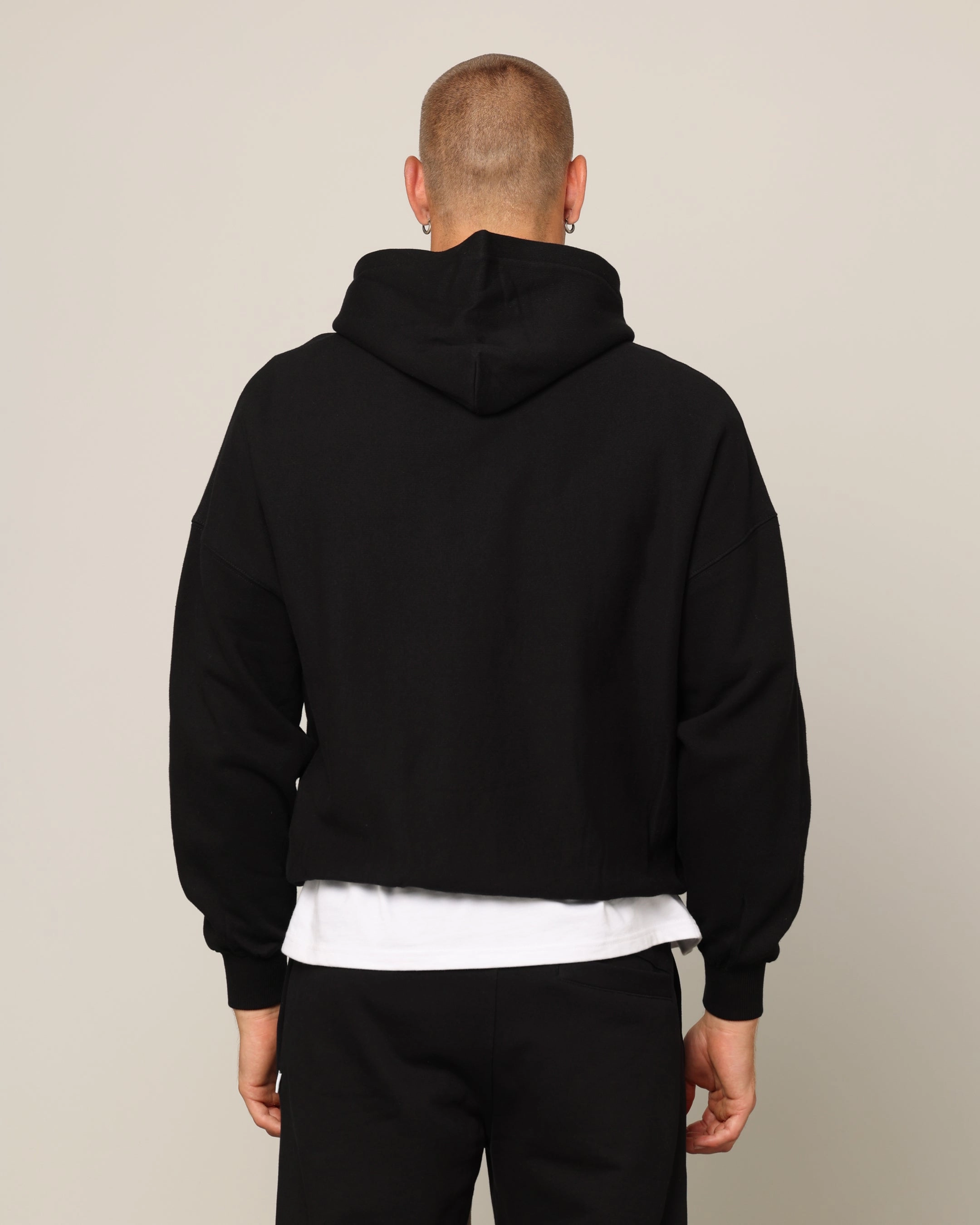 Stylish Comfort All Season Staple Carr?? Blanc Oversized Hoodie Black