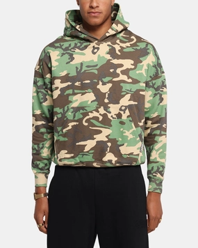 Comfort core African style Carr?? Blanc Oversized Hoodie Woodland Camo