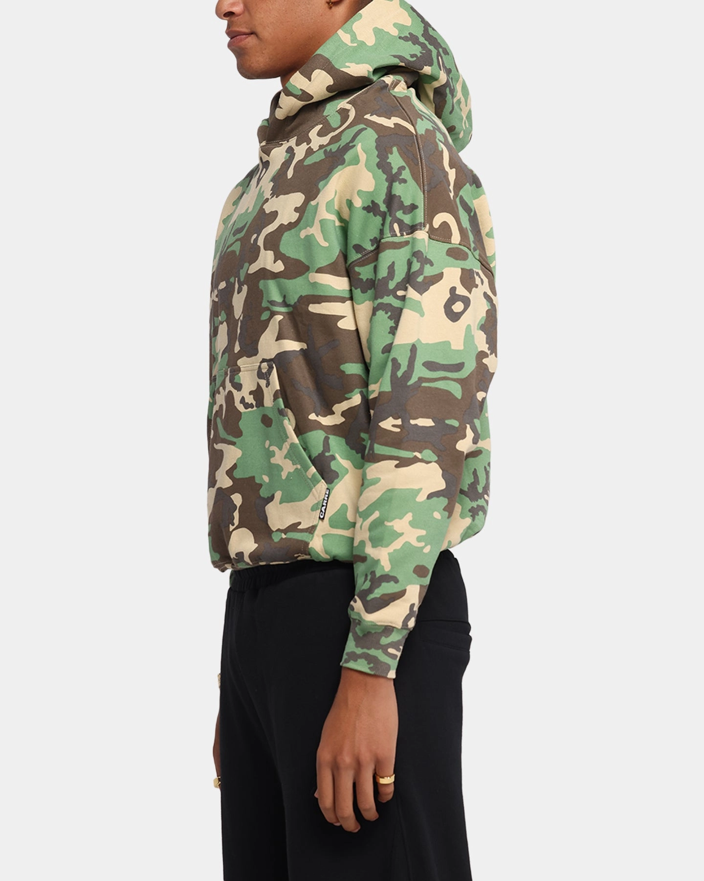 Carr?? Blanc Oversized Hoodie Woodland Camo university look Self expression