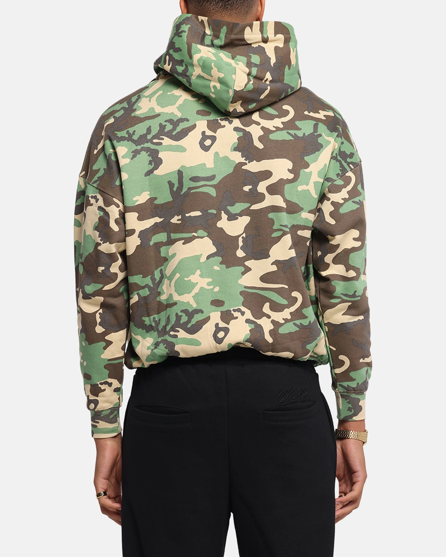 Golf Apparel Street Ready Carr?? Blanc Oversized Hoodie Woodland Camo