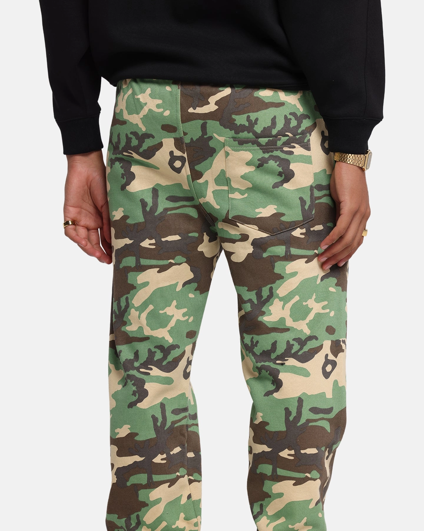 Carr?? Blanc Sweatpants Woodland Camo Button front Odor control