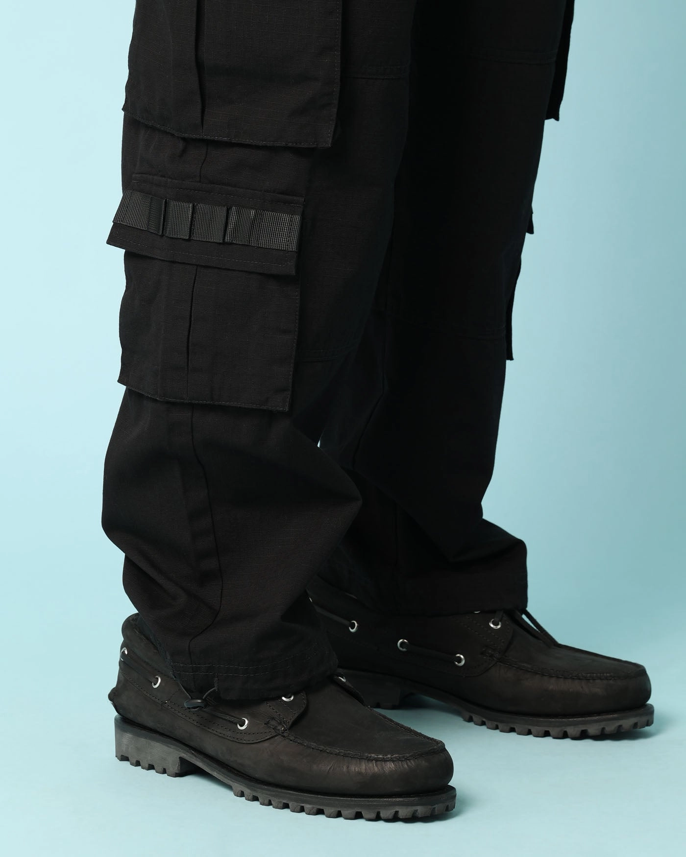 Trendy Waist Work Essential Carr?? Boonie Cargo Jogger Black