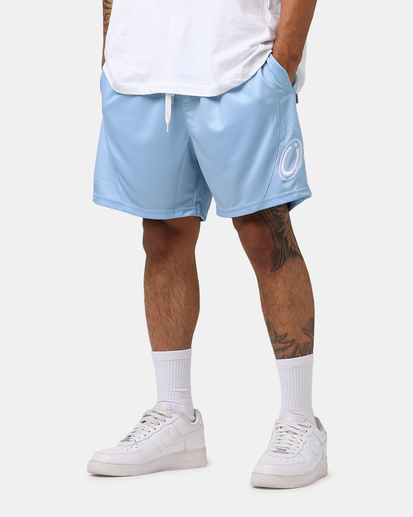 Carr?? C-Star Mesh Basketball Shorts Light Blue Multi Pocket Functionality