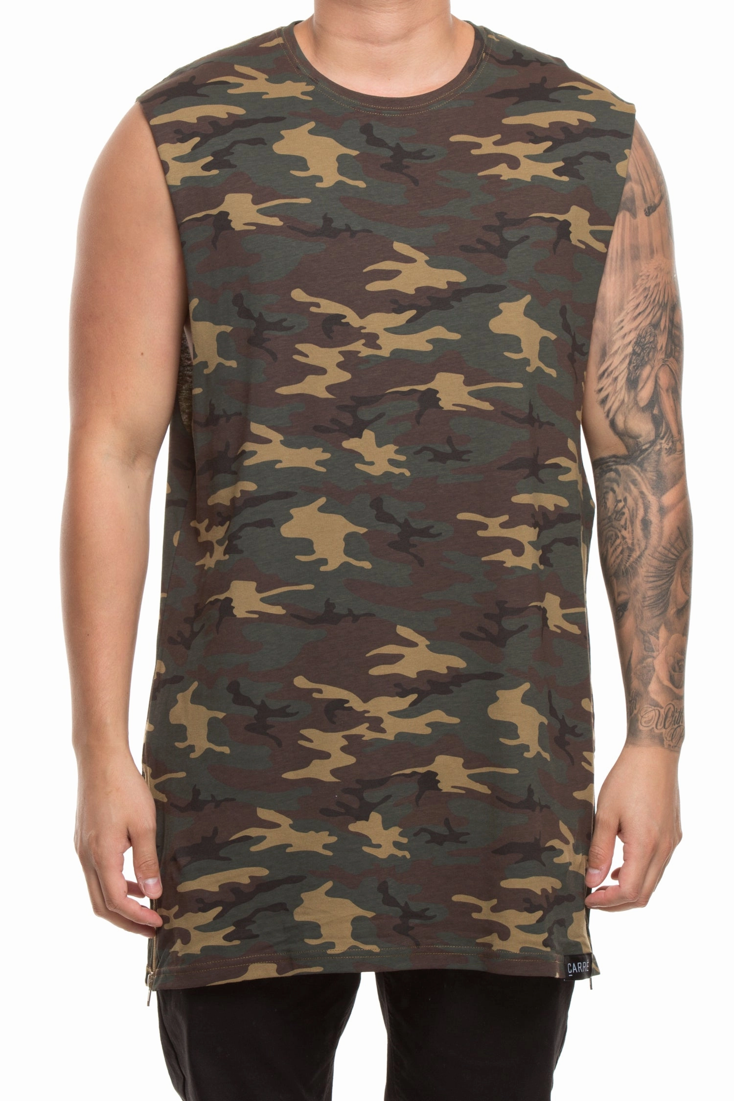 Raw Edge Hem Quick Fit Carr?? Capone 3.0 Muscle Tee Camo