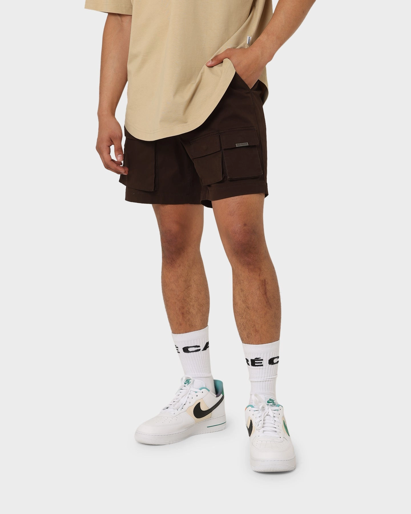 Carr?? Construct Cargo Shorts Brown Minimalist Look Performance Wear