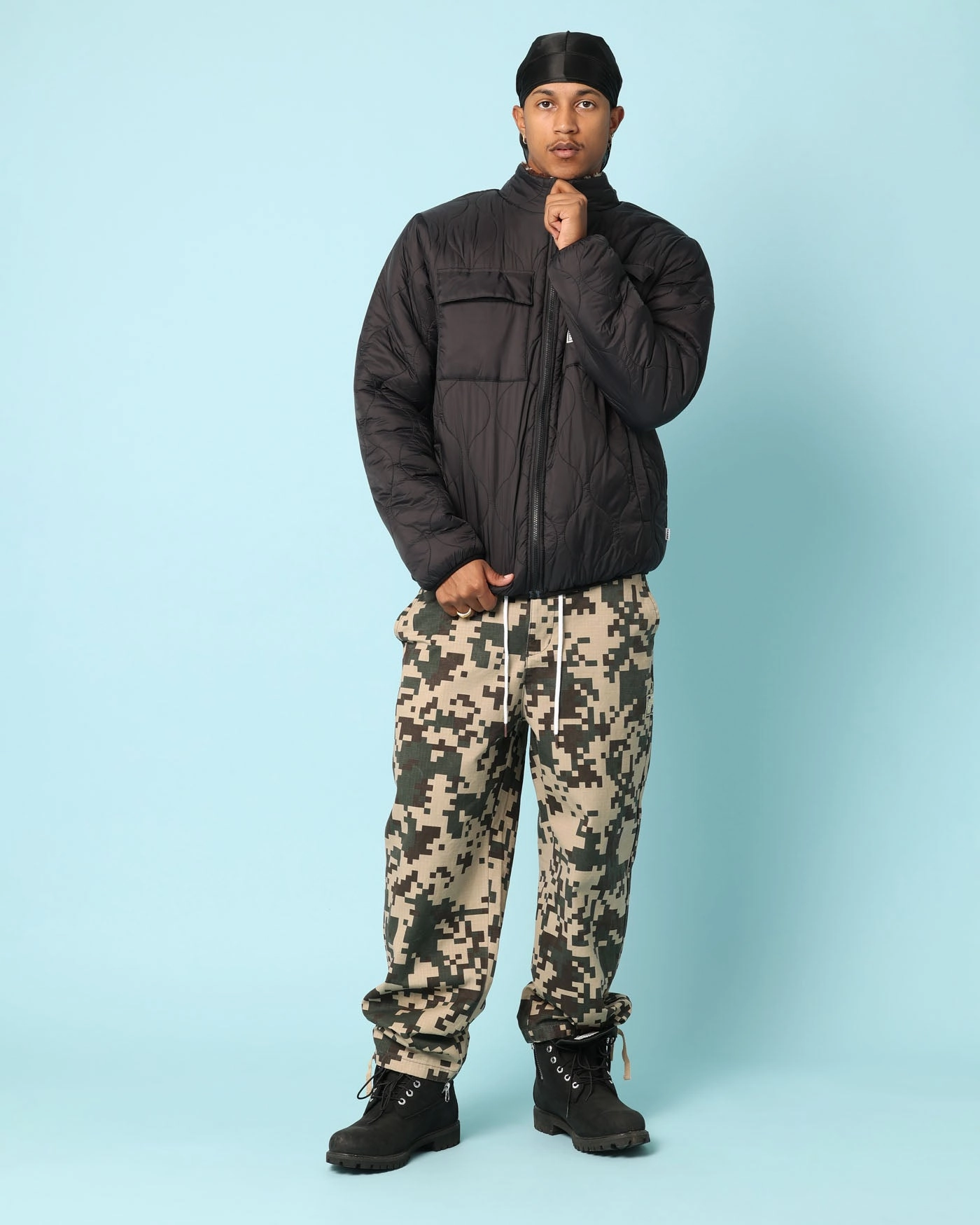 Sympathy Carr?? Digi Sherpa Reversible Jacket Black/Camo