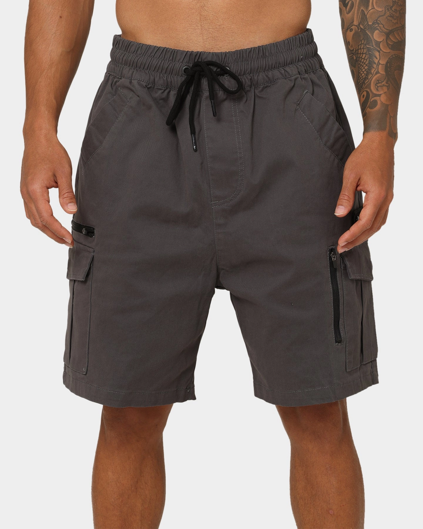 Carr?? Evolution Cargo Shorts Charcoal Contoured Cuff Design boots
