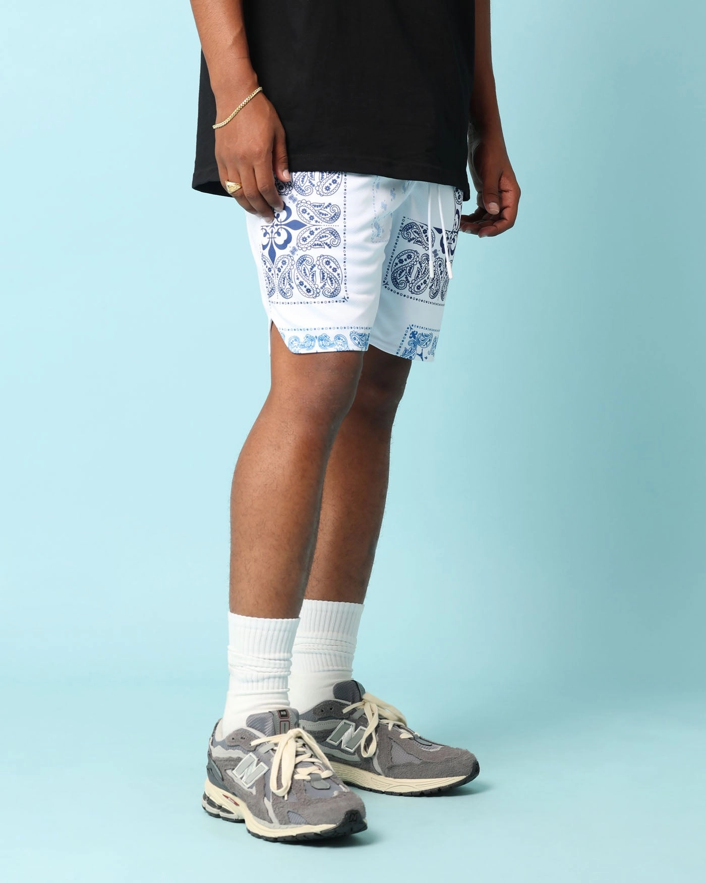 Lightweight Construction Water - repellent Carr?? Fragment Mesh Shorts White