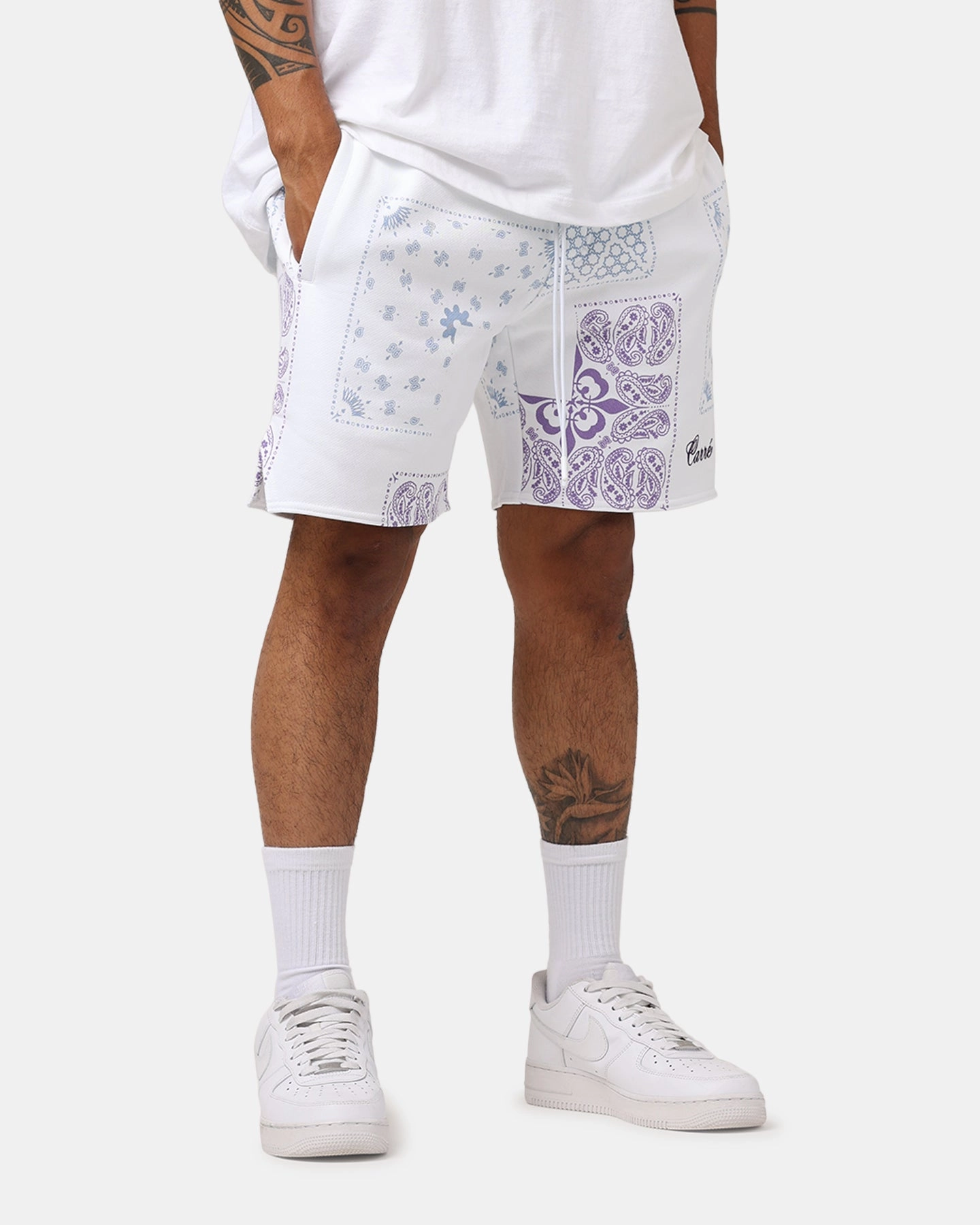 equestrian wear Carr?? Fragment Paisley Shorts White