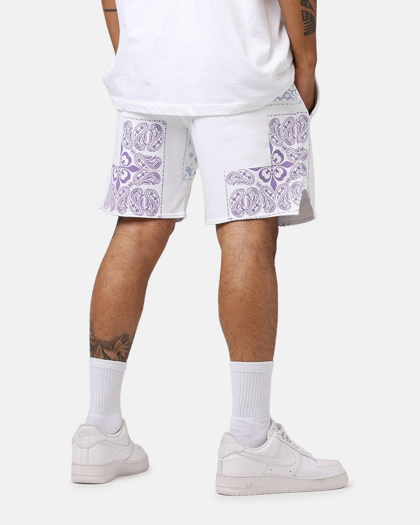 Carr?? Fragment Paisley Shorts White Travel Ready