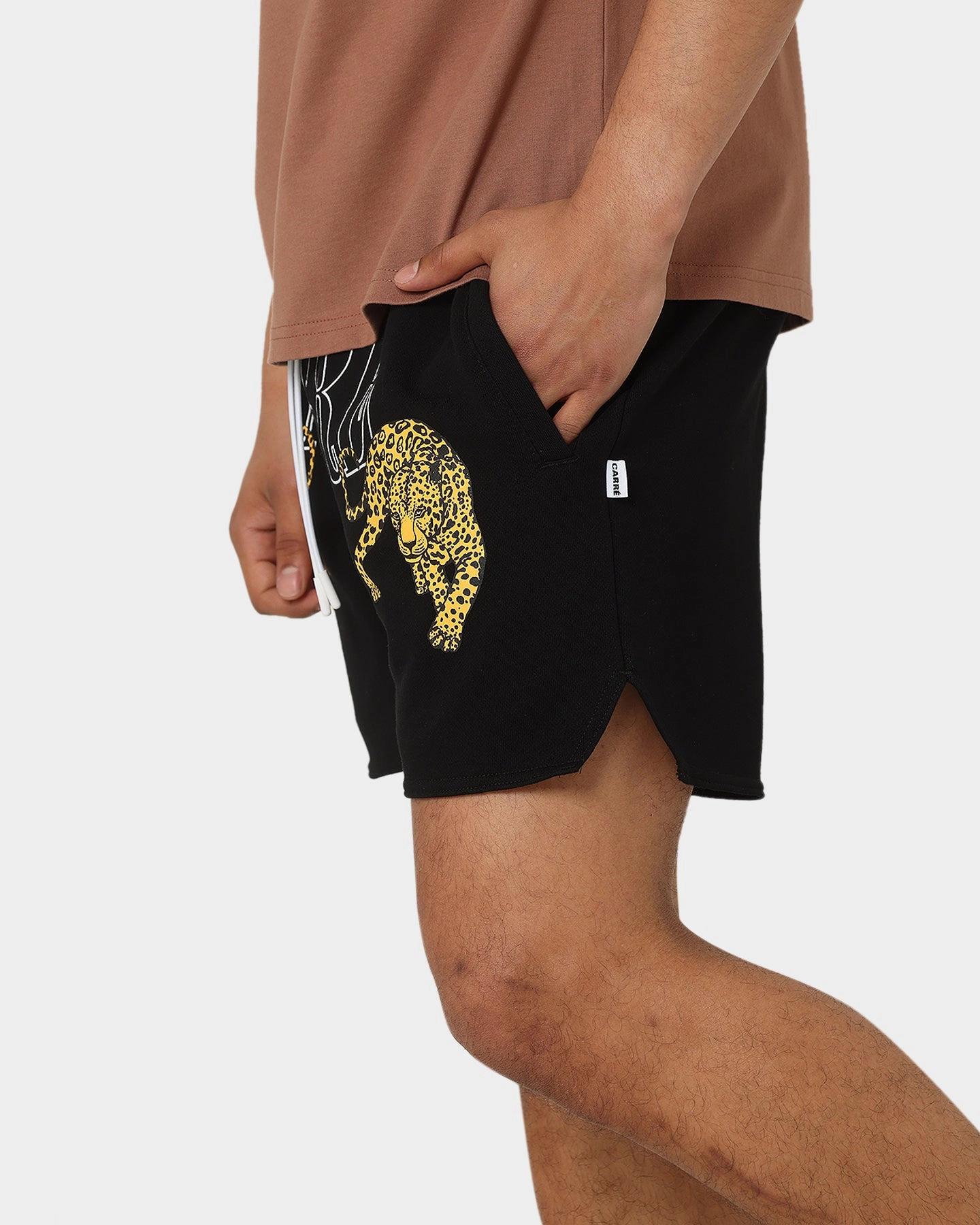 Carr?? Leo Sweat Short Black Tapered leg MultiPocket Design