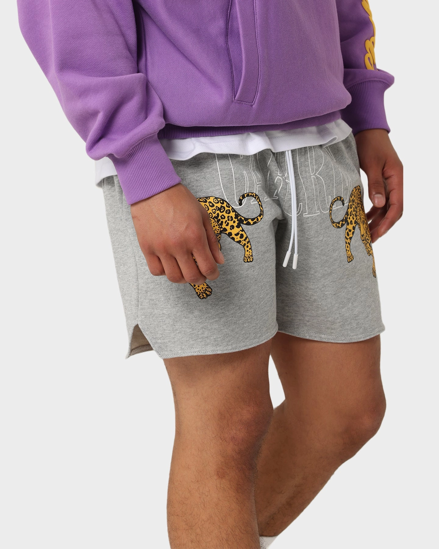 Carr?? Leo Sweat Short Grey Marle Retro Style