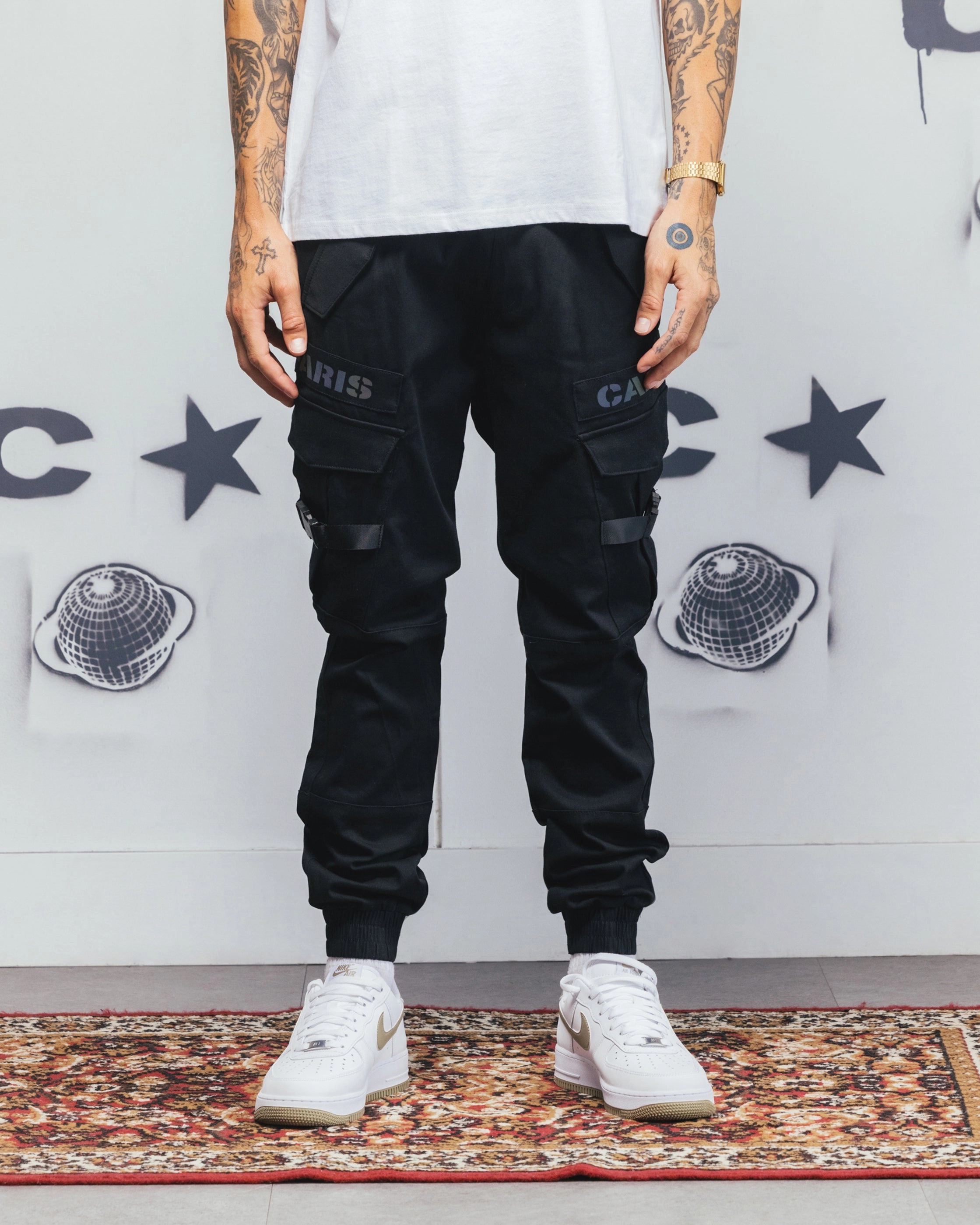 Carr?? Reflective Transition Cargo Joggers Black/Multi-coloured Flattering Shape Modern Design