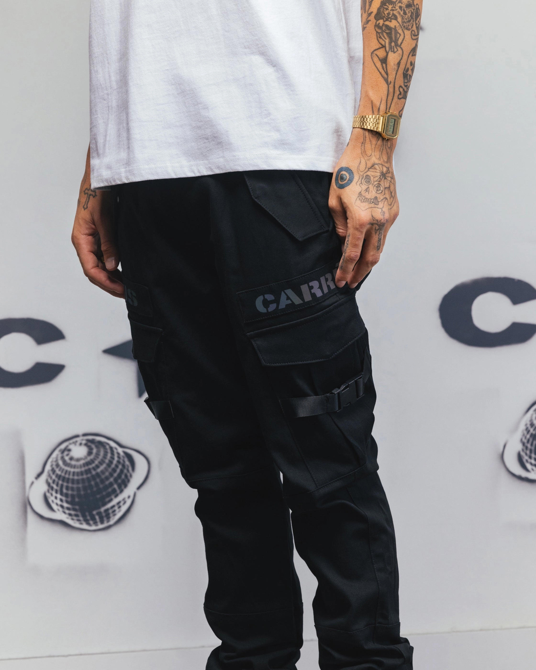 Carr?? Reflective Transition Cargo Joggers Black/Multi-coloured Lightweight Feel