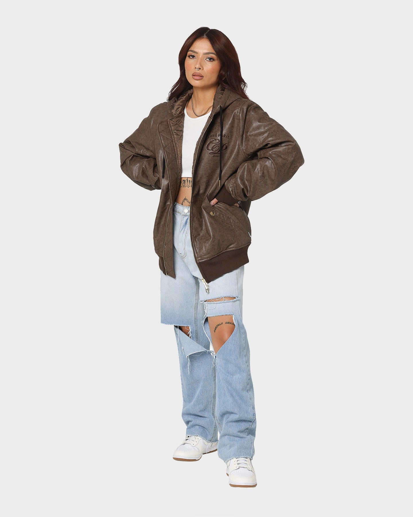 Clean Cut Carr?? Revolutionnaires PU Jacket Dark Brown