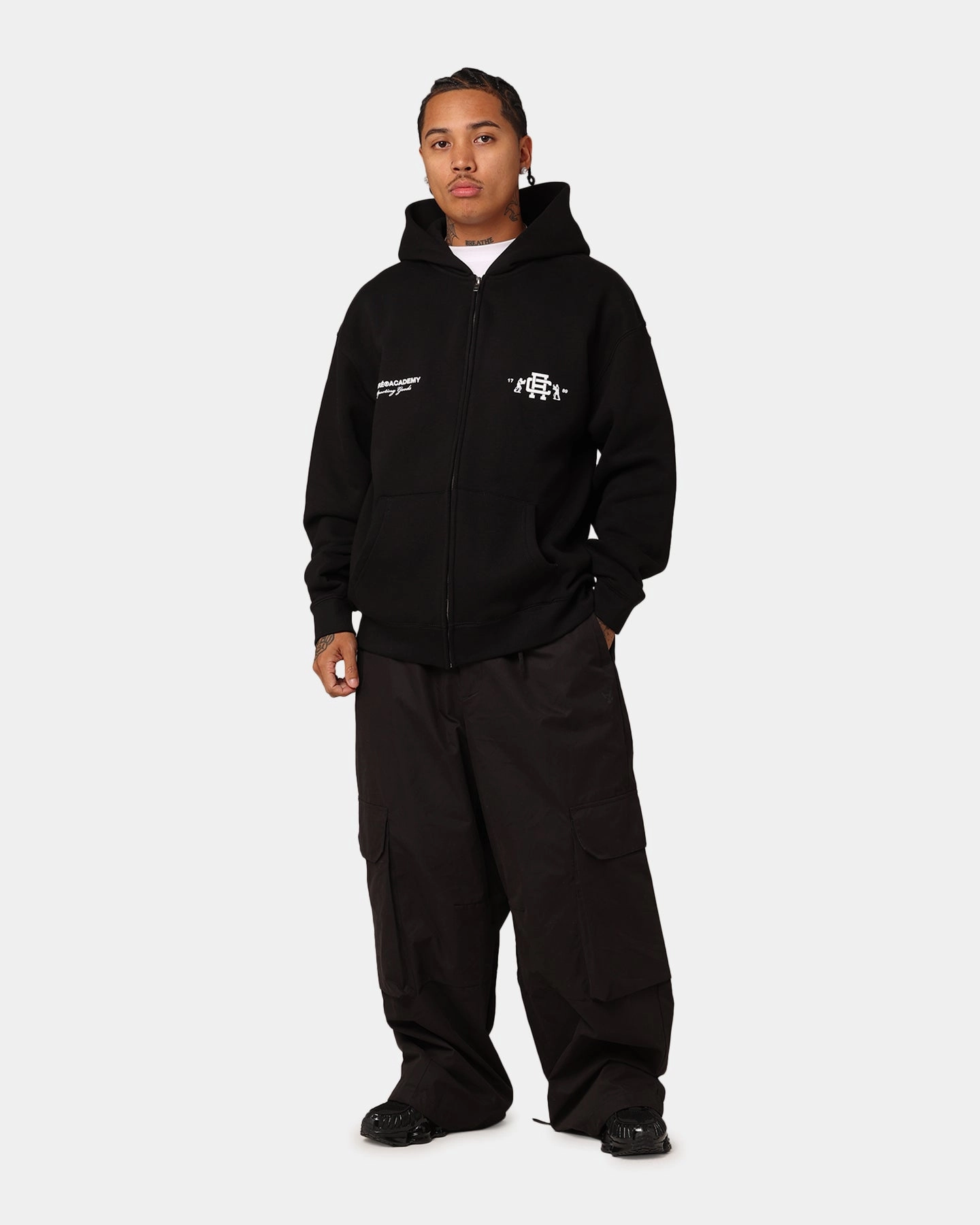 Carr?? Savate Full Zip Hoodie Black Drop Hood Style Budget - friendly