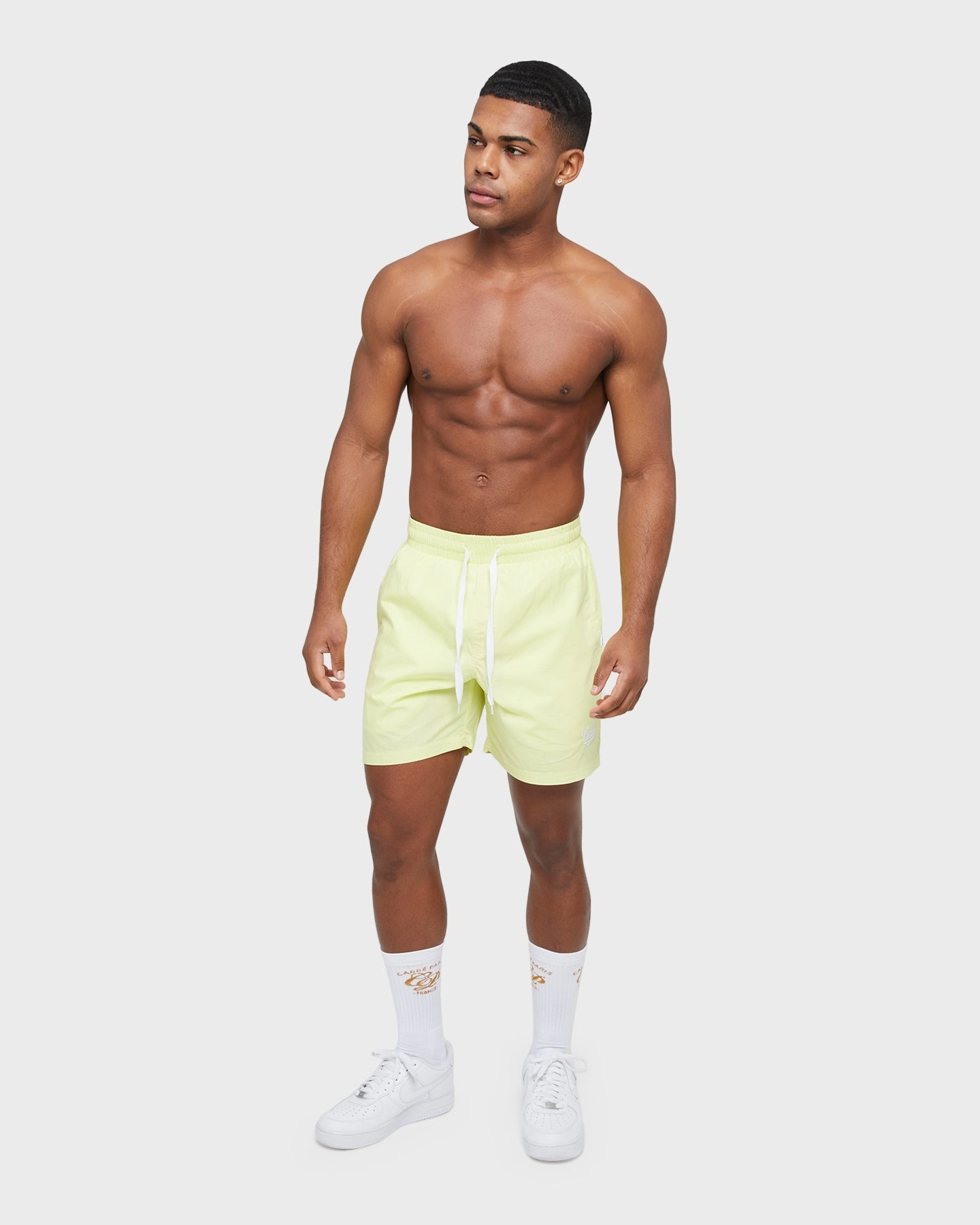 Urban Mood Metallic accents Carr?? Simplicit?? Slide Shorts Volt