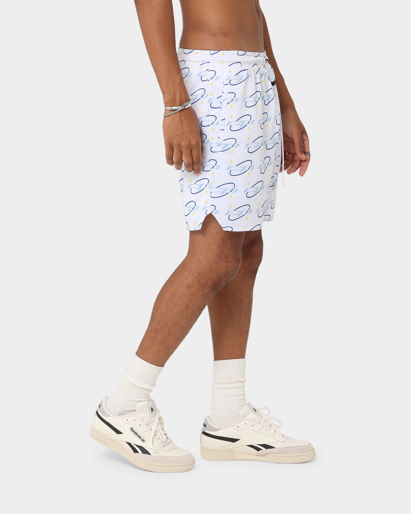 Carr?? Star Sign Mesh Shorts White Limited Edition mesh ventilation