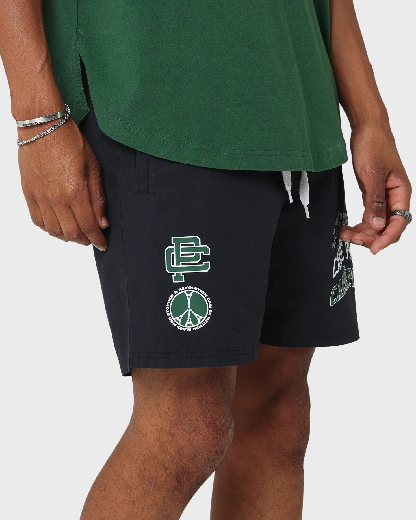 Carr?? Team Slide Shorts Navy elastic waistband Stretchy Waist