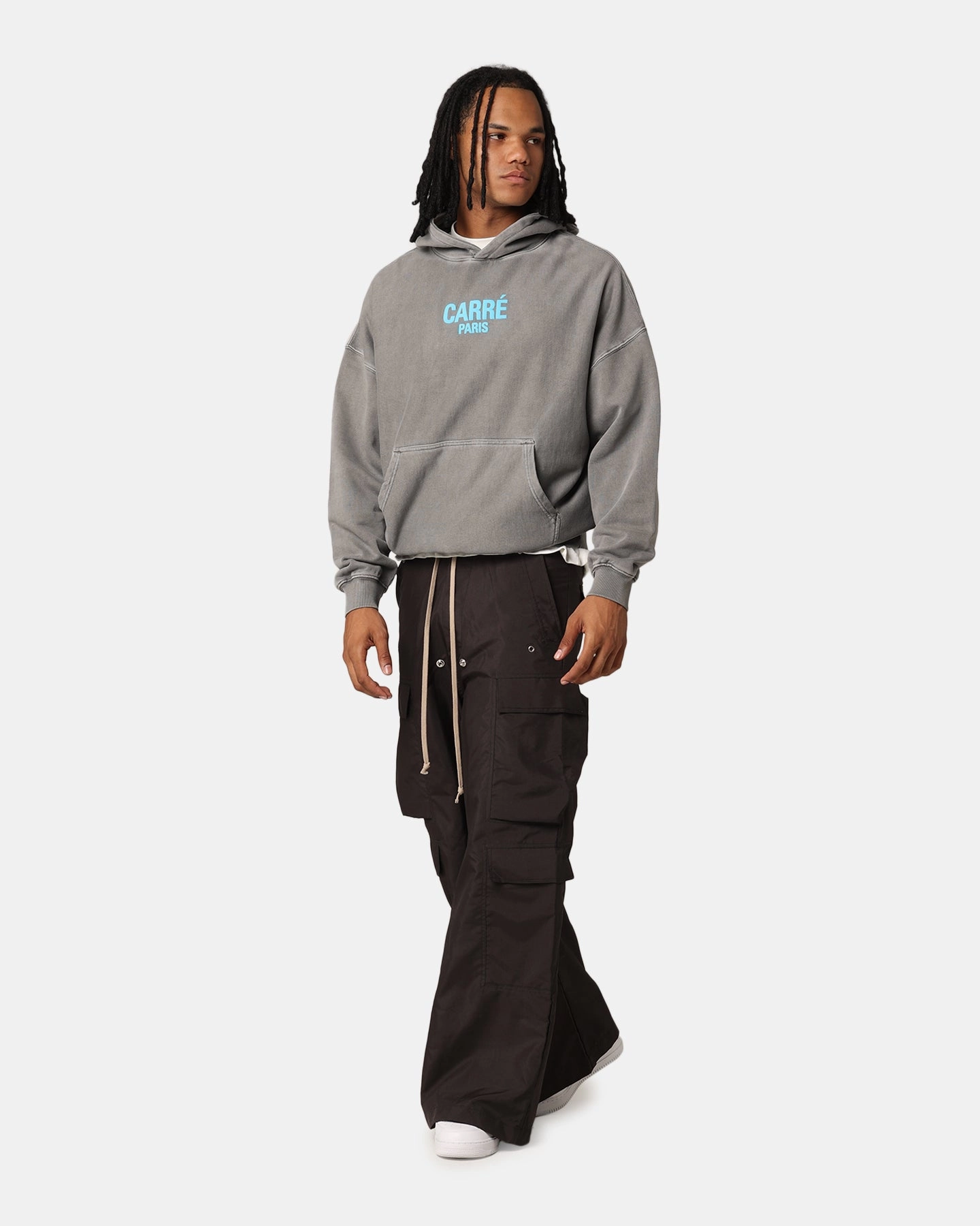 Carr?? Vapor Hoodie Washed Charcoal Reflective Safety Details