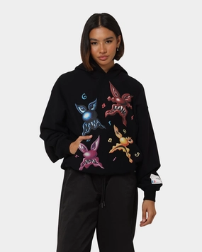 Breathable mesh Carr?? X Kenny Scharf Meanie Oversized Hoodie Black