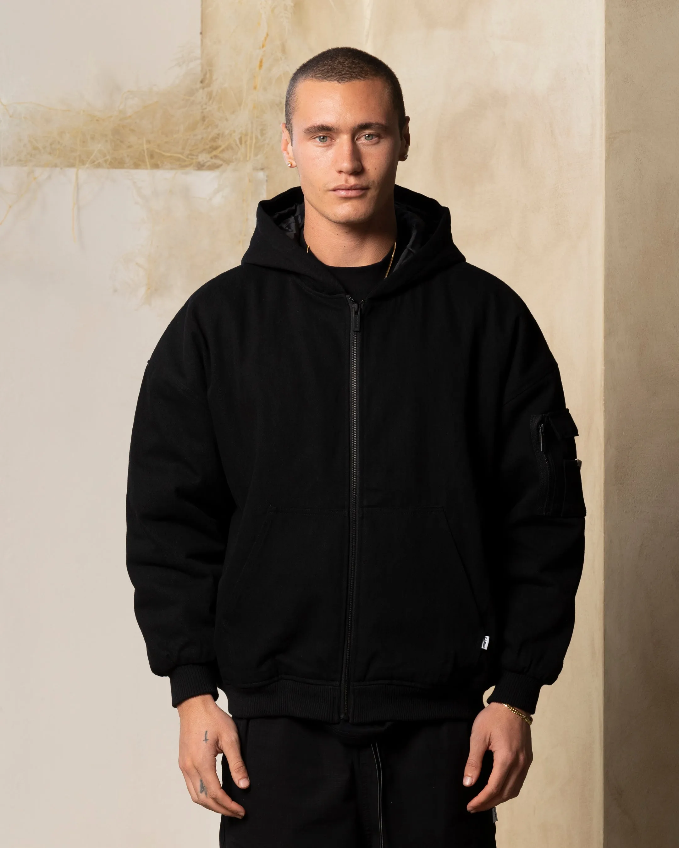 Carre Arch Work Bomber Jacket Washed Black autumn season