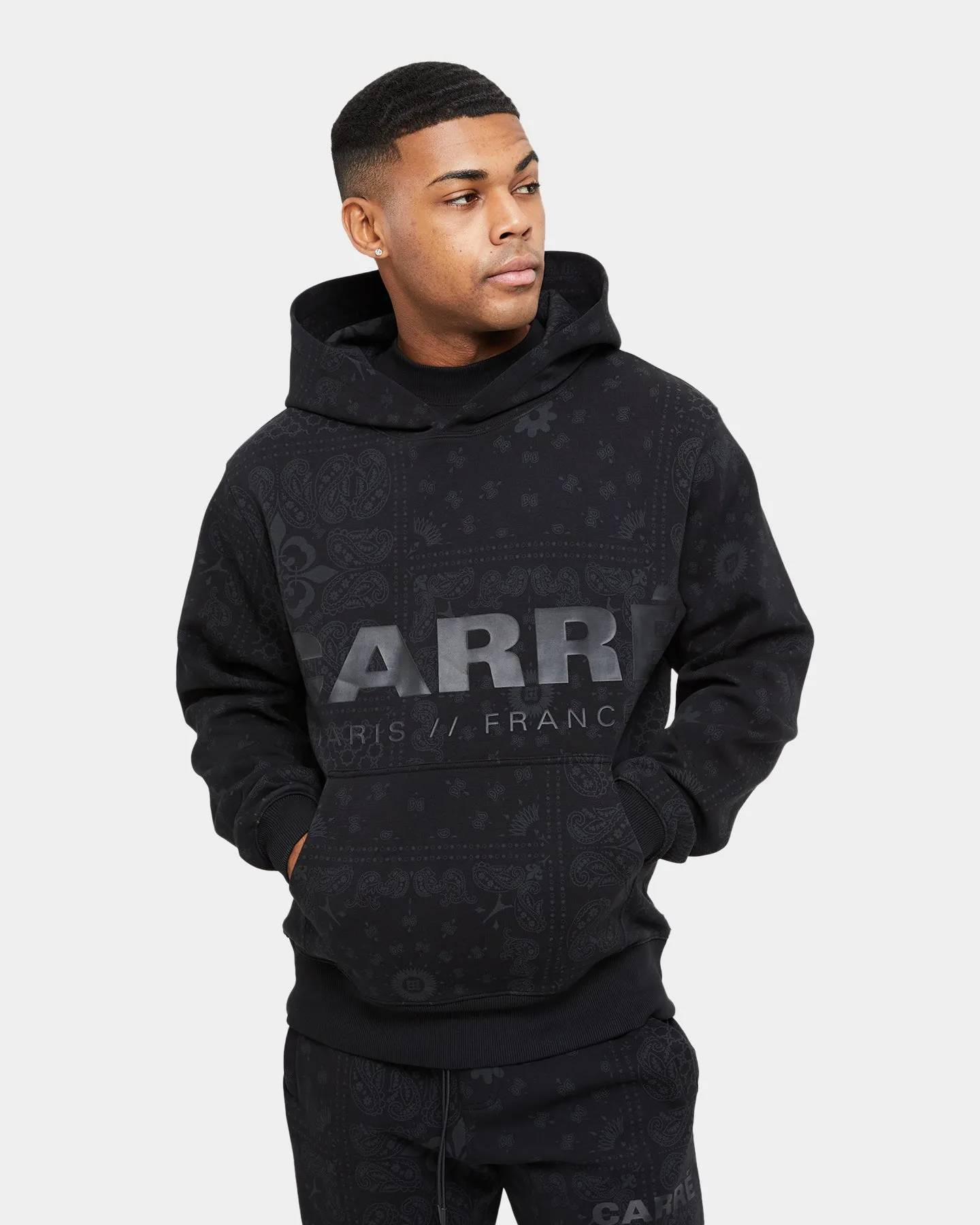 Brand Name Carre Bandana Ultra Motion Hoodie Black