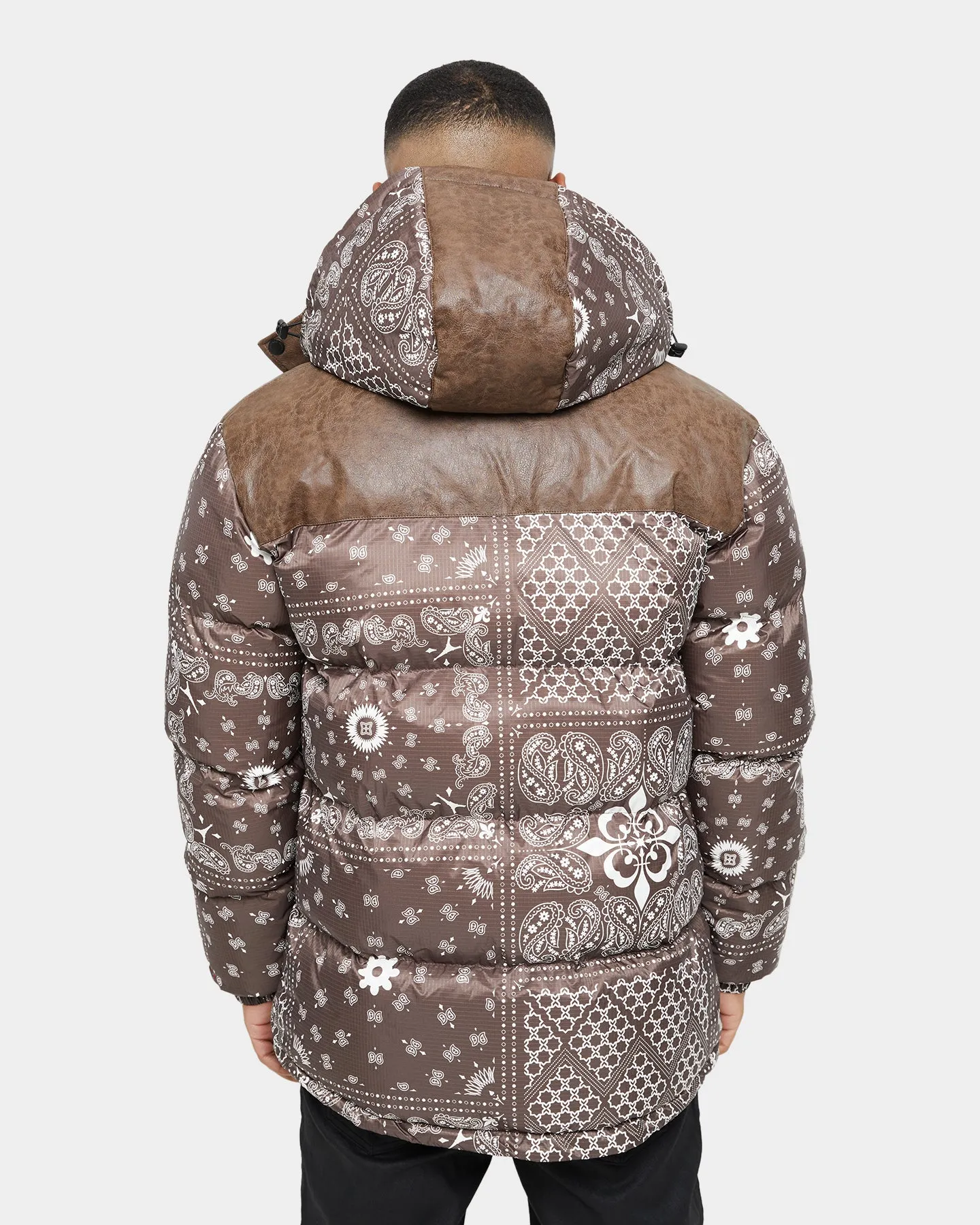 Carre Bandana Ultra Roadman Puffer Jacket Dark Brown Sale Stock