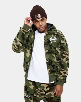 Carre C-Class Polar Fleece Zip Up Jacket Woodland Camo self - treat Durable Outerwear