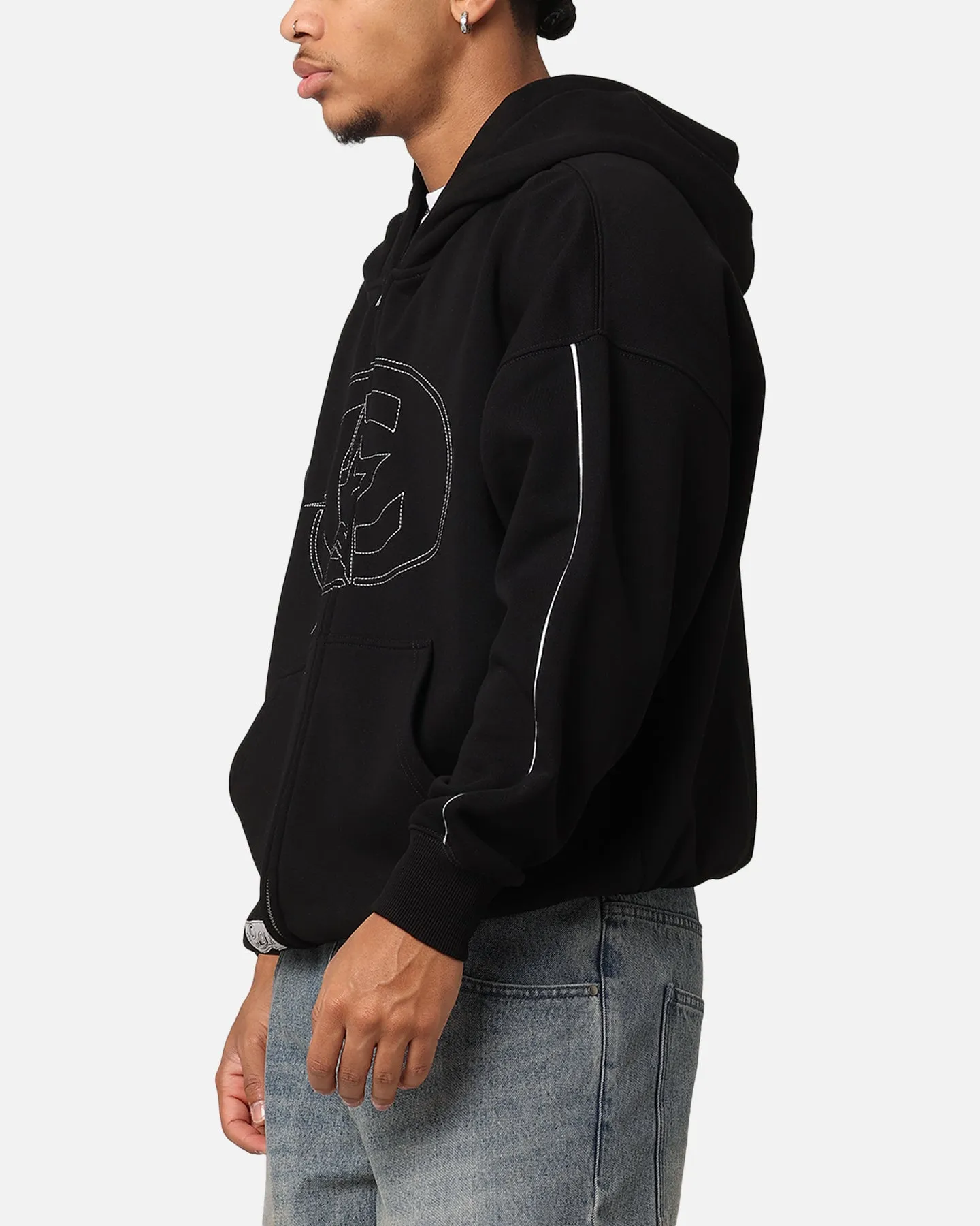 Short Carre C-Superstar Pipe Zip Hoodie Black