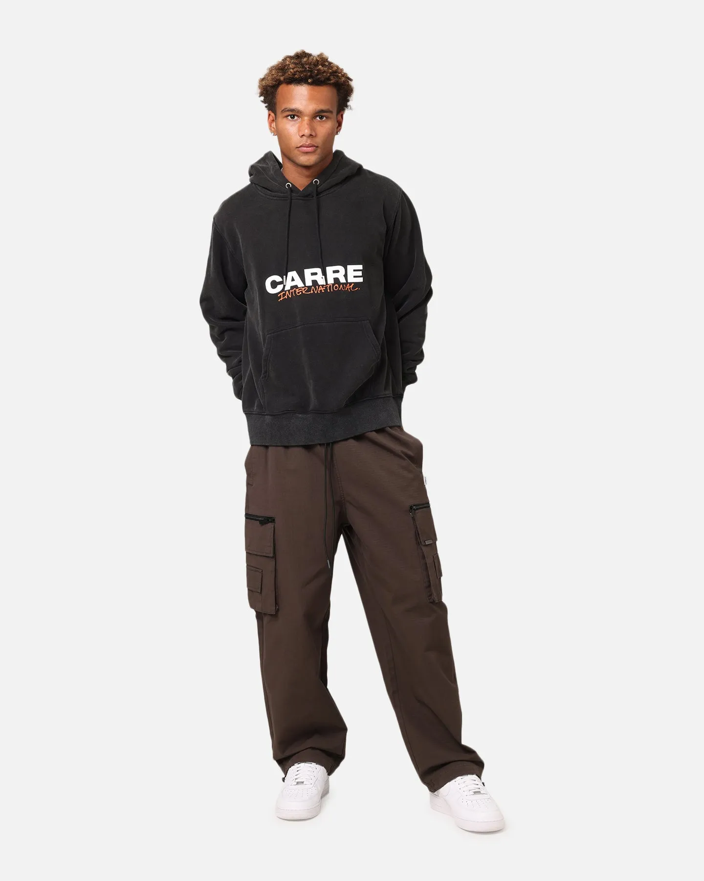 suitable for school uniforms Reward Carre Handdrawn Hoodie Vintage Black/White