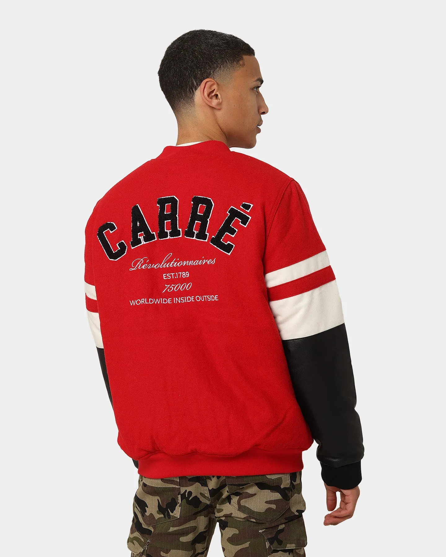 Functional Fit Sport Fit Carre Leo Varsity Jacket Red