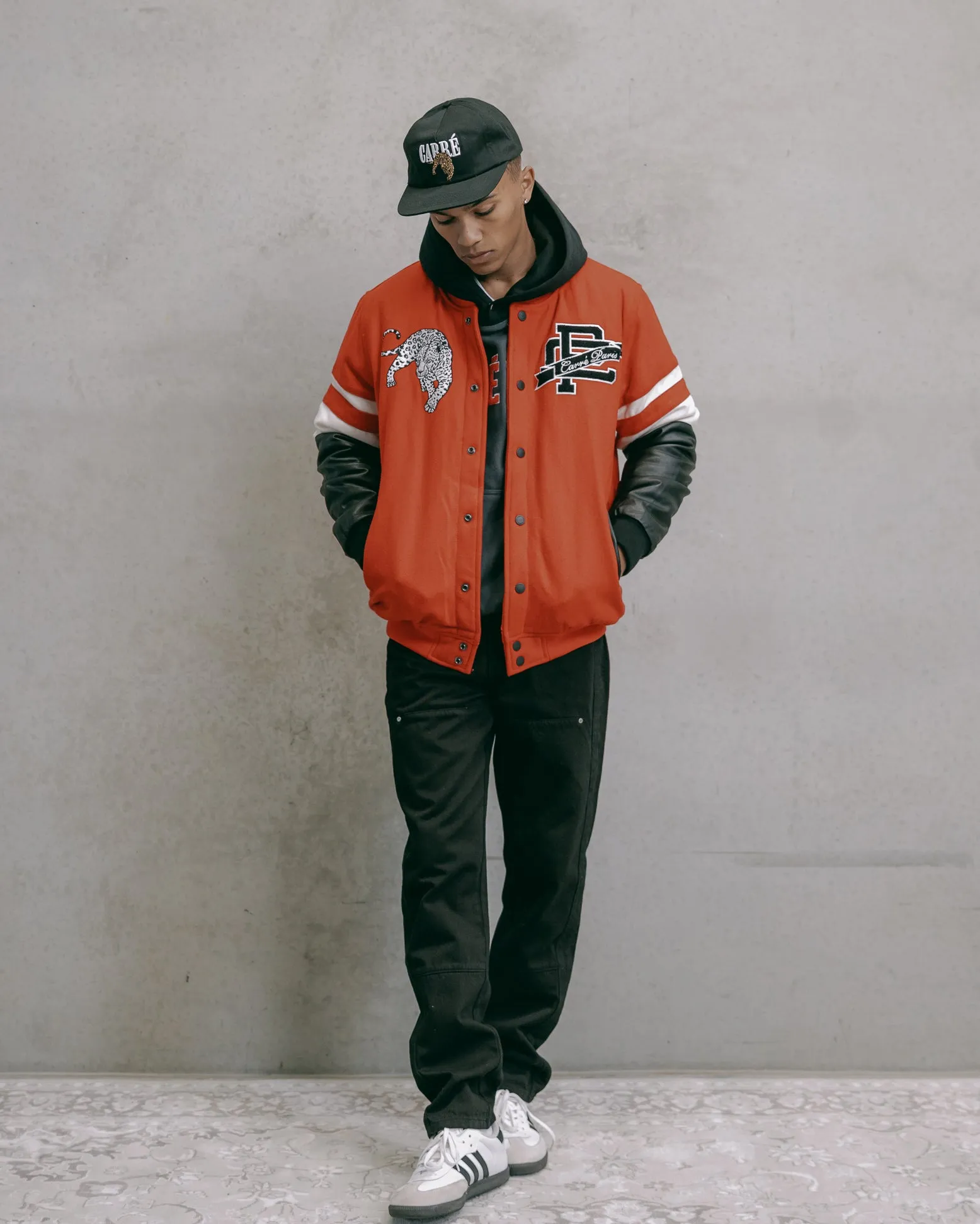 Distribute Carre Leo Varsity Jacket Red