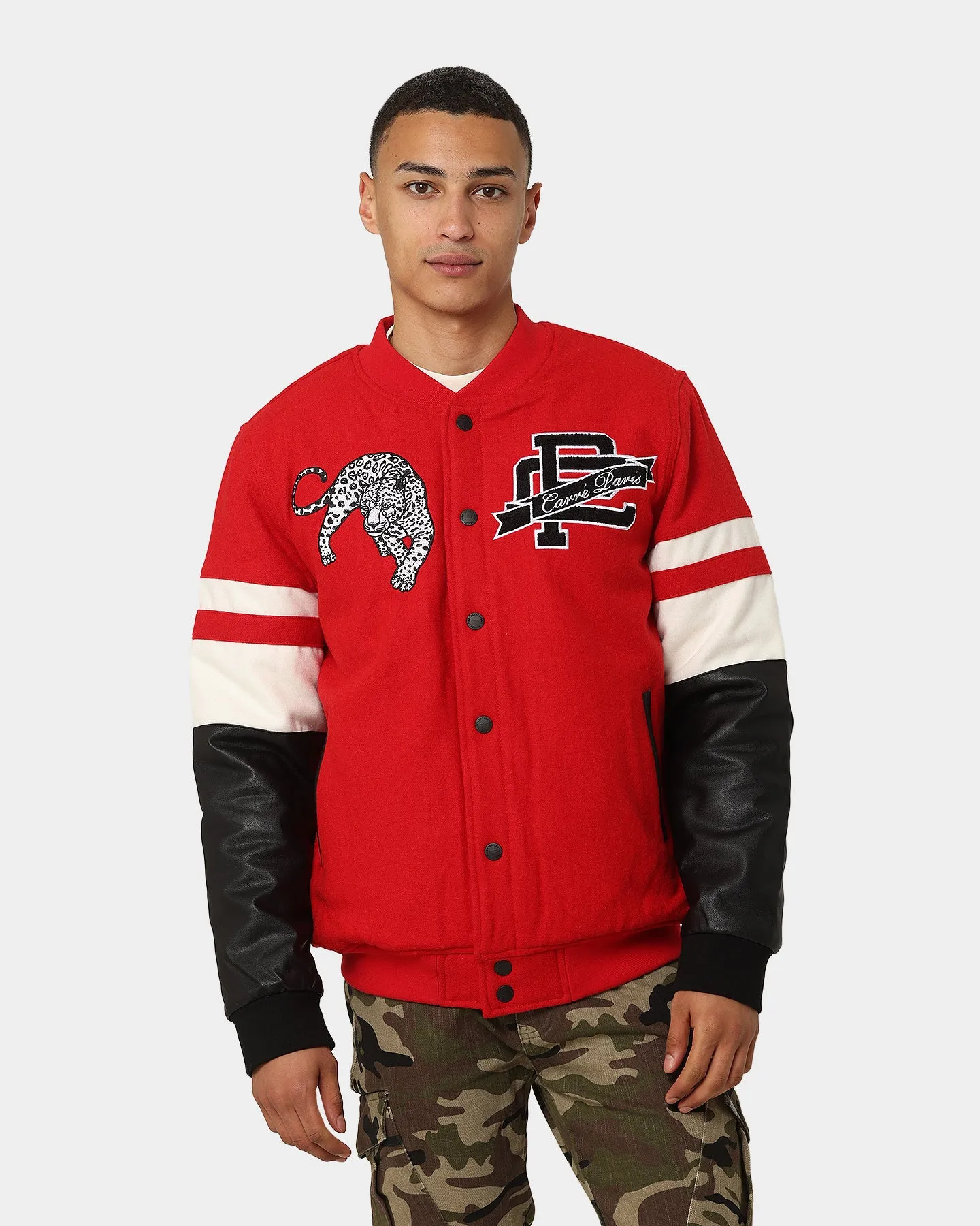 Carre Leo Varsity Jacket Red Heavyweight