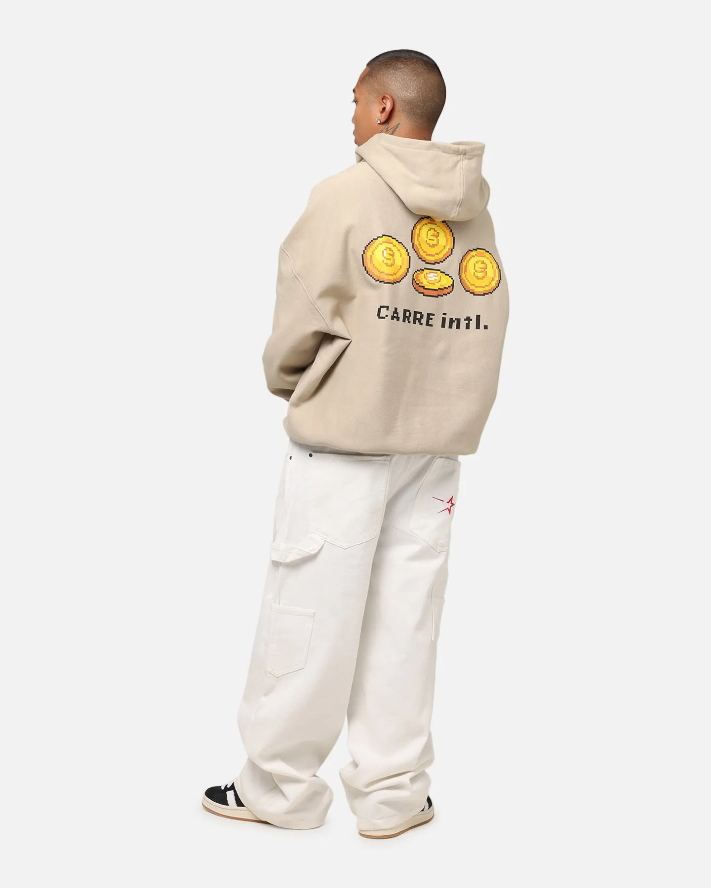 Weather resistant Street Ready Carre Level Up Hoodie Stone