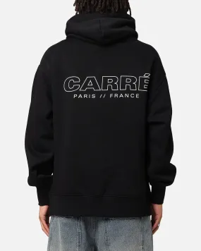 Carre Out Motion Hoodie Black Weather Resistant Coating Magnetism