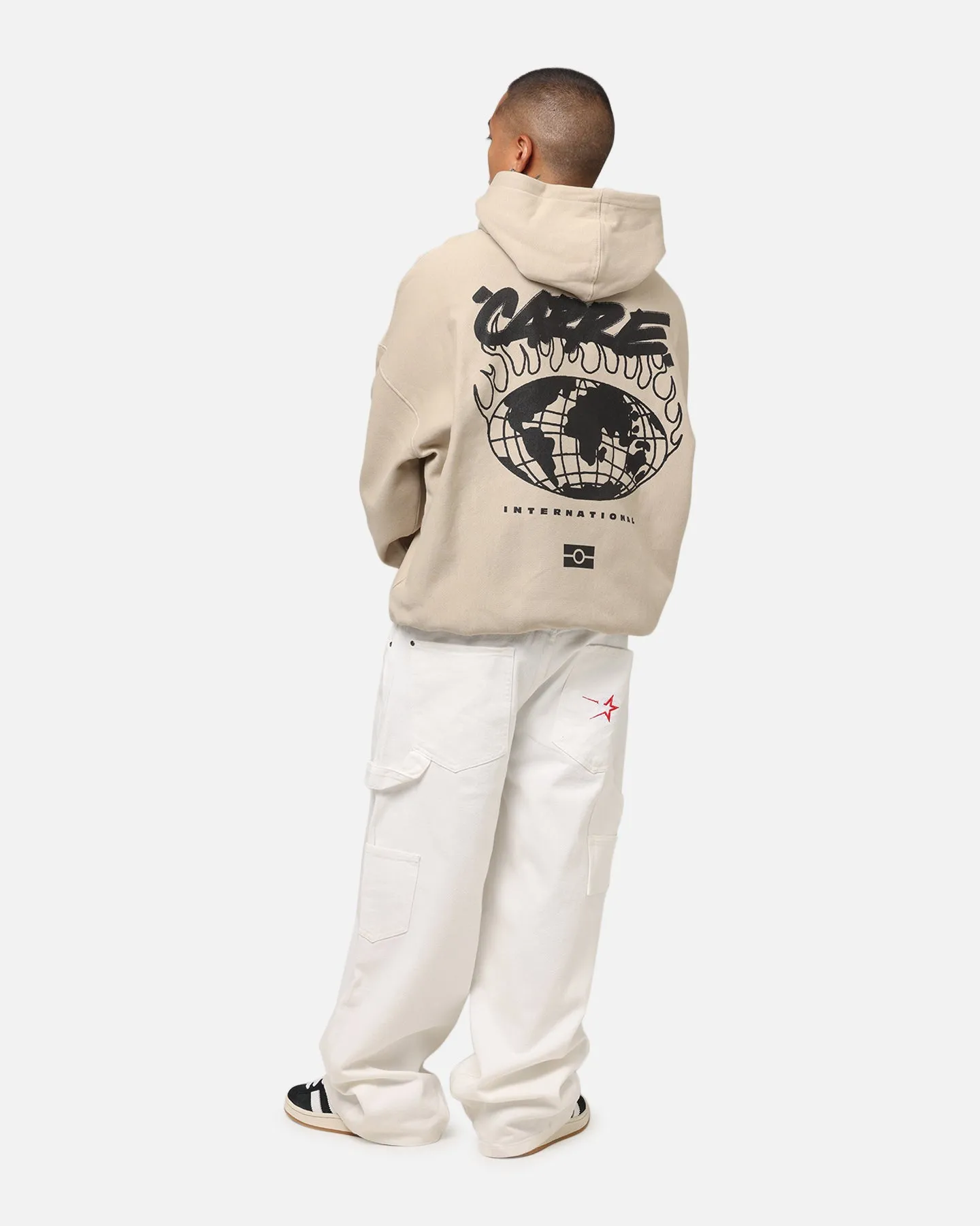Fitted Carre Passport Hoodie Stone