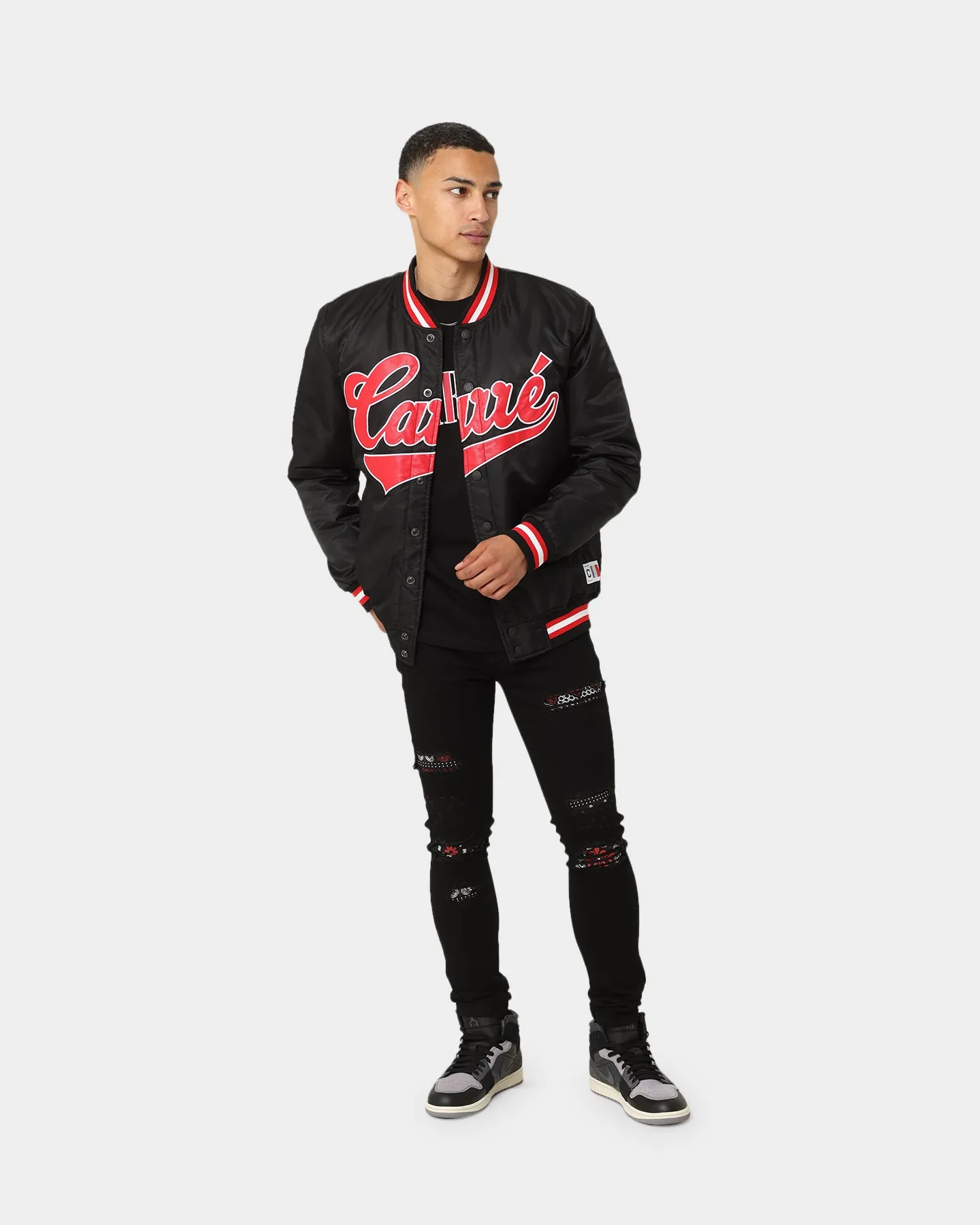 astronauts Aim Carre PDB Varsity Jacket Black