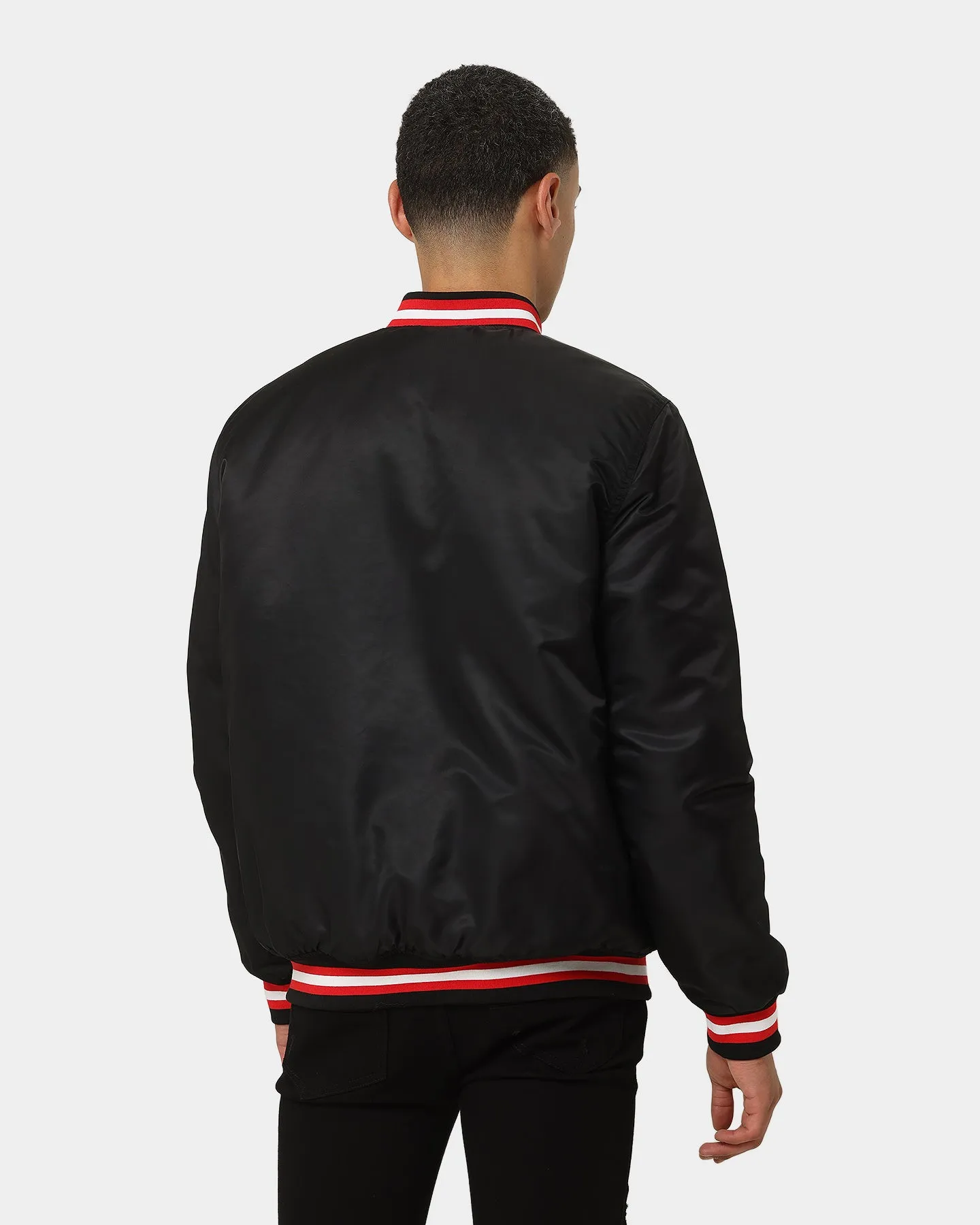 NonIrritating Tagless Neck Forgiveness Carre PDB Varsity Jacket Black