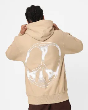 BondedFabric Side Pockets Carre Peacemaker Classic Hoodie Stone