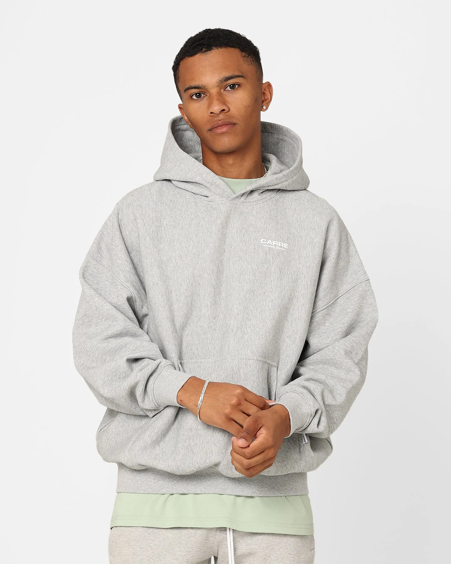 Carre RGB Oversized Hoodie Grey Marle All-Season Outerwear home - party