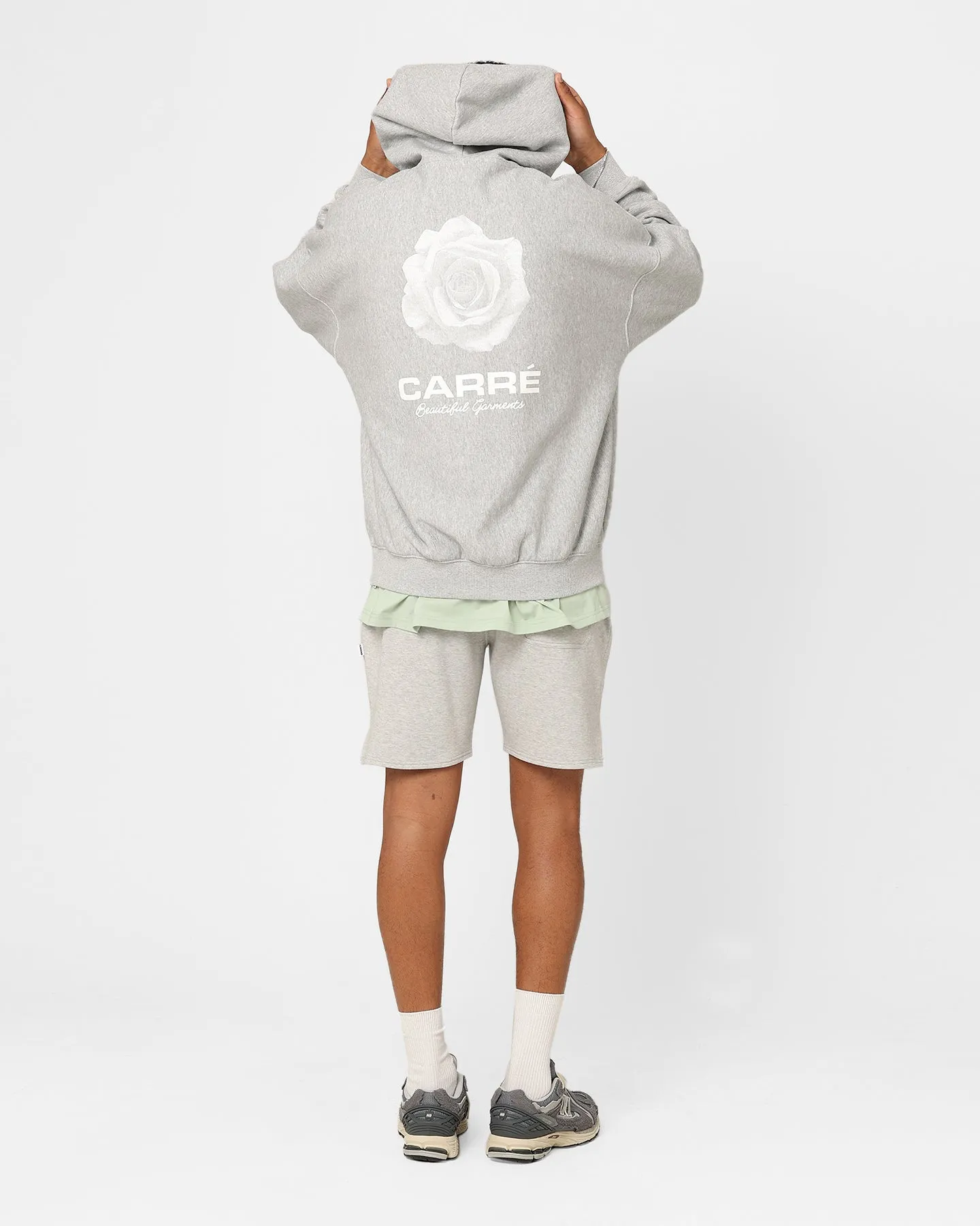 Carre RGB Oversized Hoodie Grey Marle Utility Focus Thermal Insulation Layer